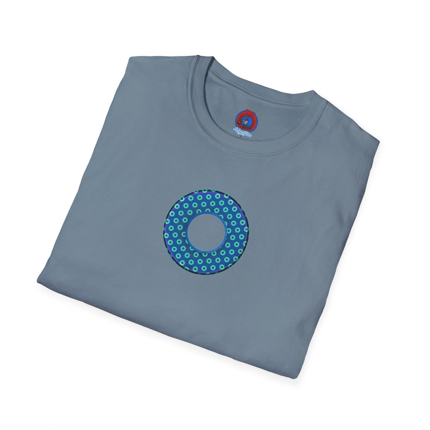 Plain Donuts/Unisex Soft-Style - "Plain Electric Paradoxical Donuts" - blue/seafoam green donuts