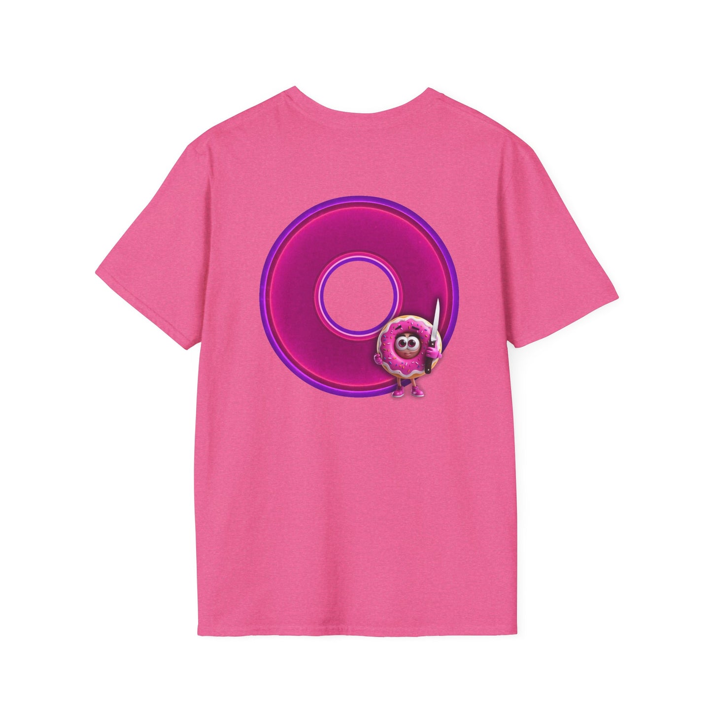 Classic Donut Tee - Unisex Soft-Style - "My Friend the Donut " - series 1.0  - variant 3 - magenta/purple donut