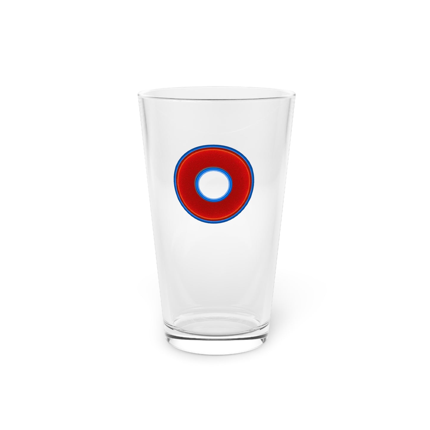16oz Lumpy Pint Glass - vivid red