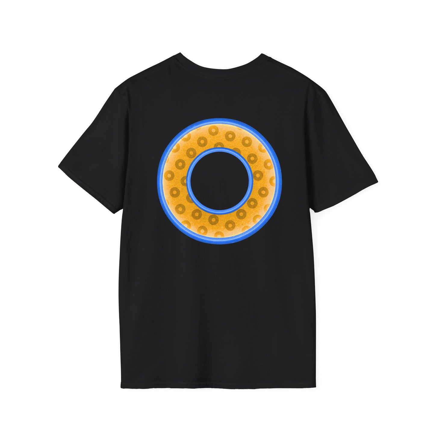 Plain Donuts/Unisex Soft-Style - "Plain Wide Mouthed Paradoxical Donuts" - yellow/light blue donuts