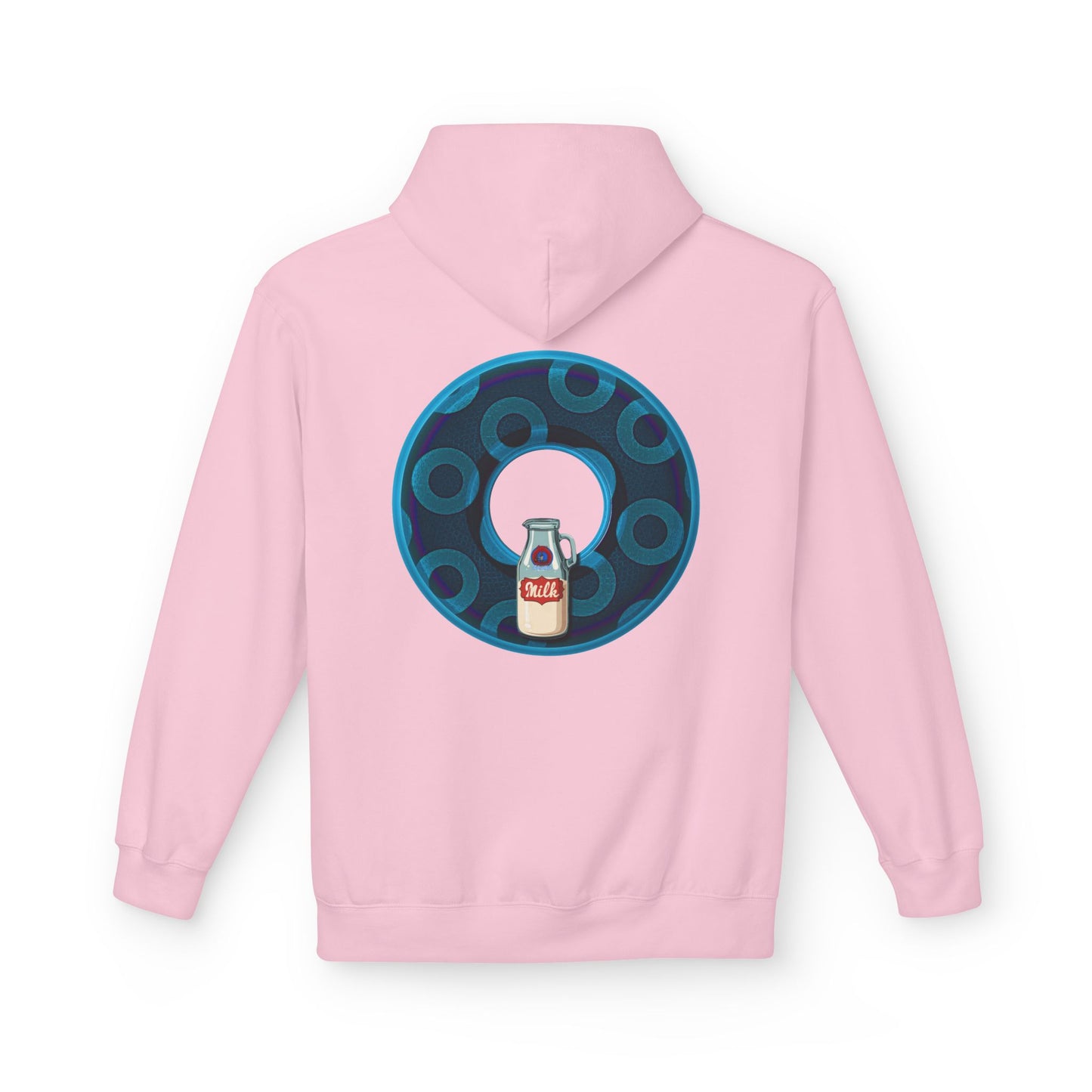 Fleece Harry Hoodies [Midweight Soft-style] - "Wooked Cream Dairy - YEMSG Donut" - blue/blue rustic paradox donut - variant 7