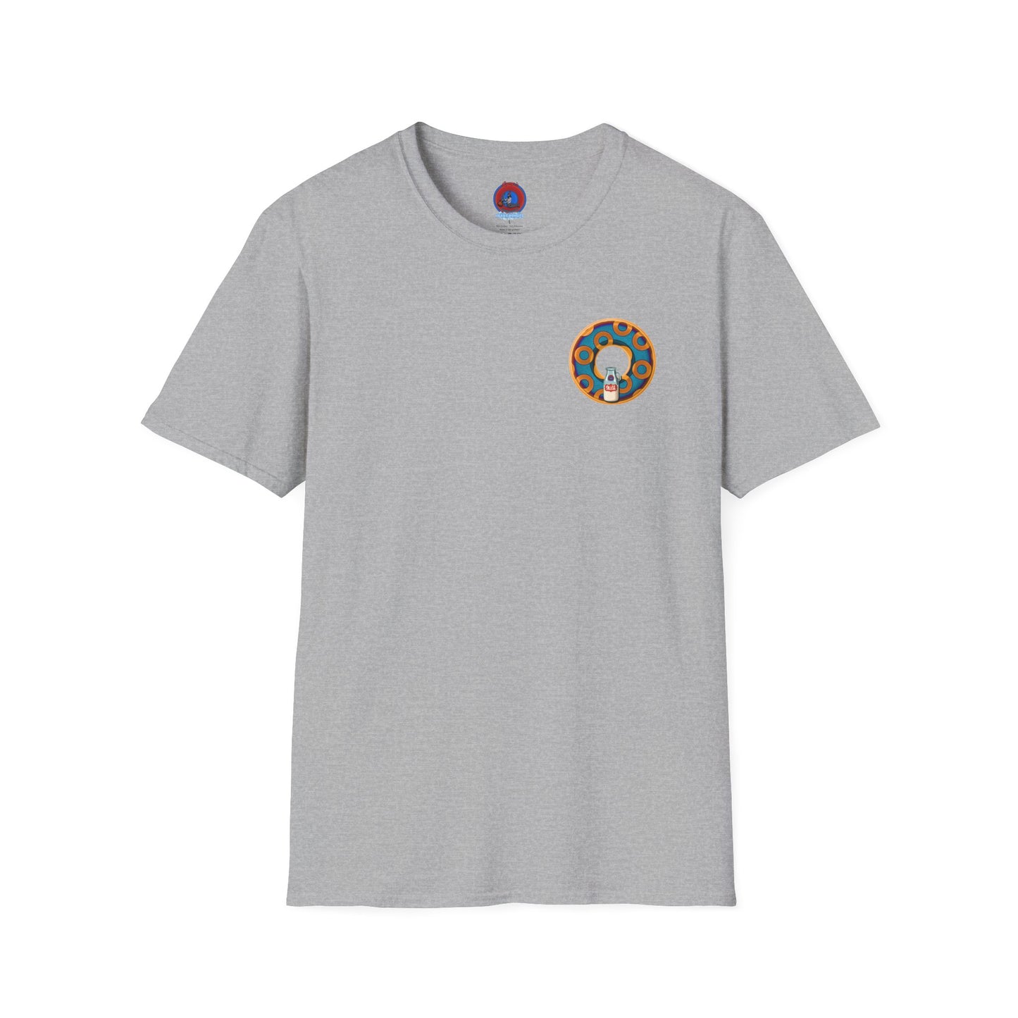 Classic Donut Tee - Unisex Soft-Style - "Wooked Cream - YEMSG Donut " -purple/red rustic paradox donut - variant 4