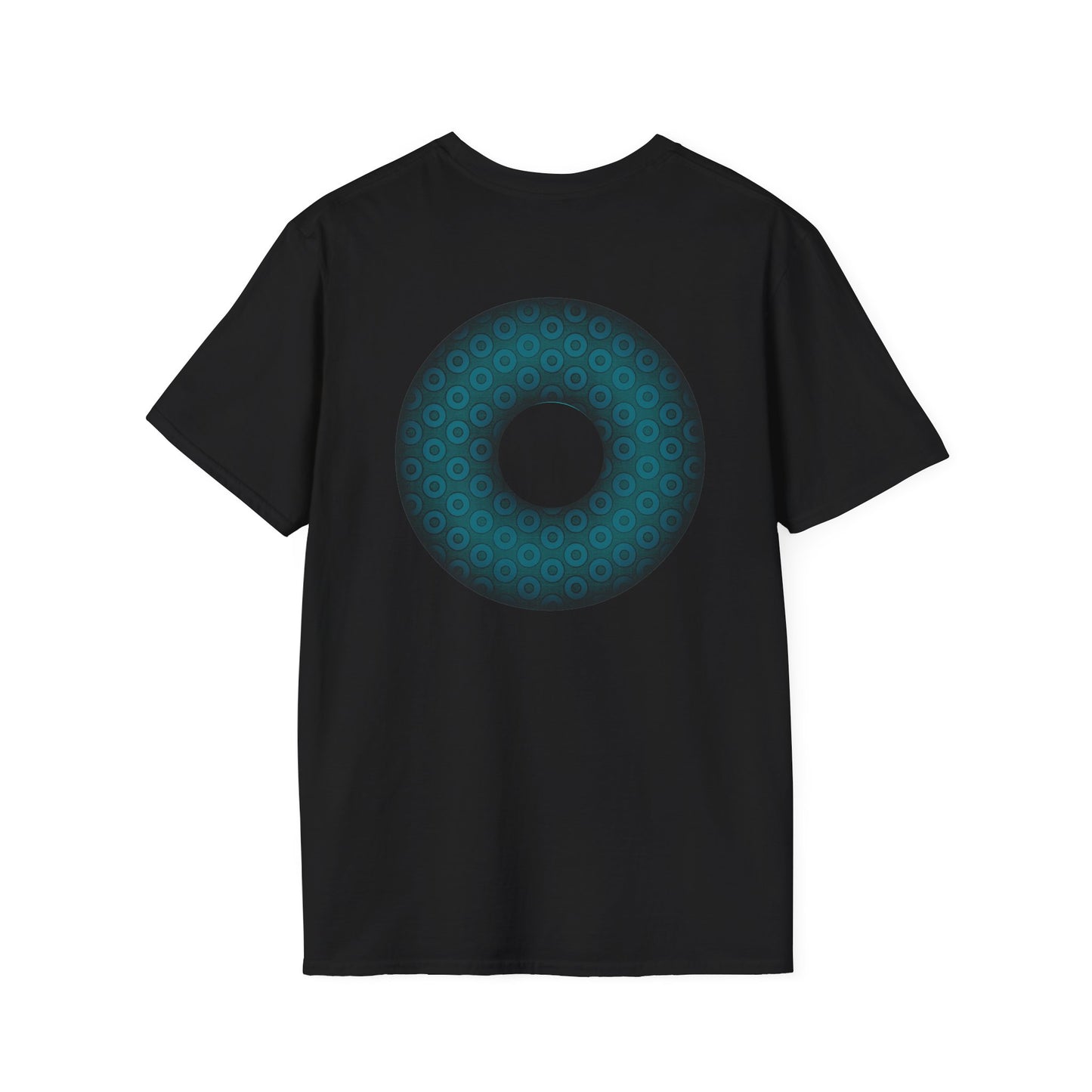Plain Donuts/Unisex Soft-Style - "Plain Paradoxical Grided Donuts" - dark teal/dark teal donuts