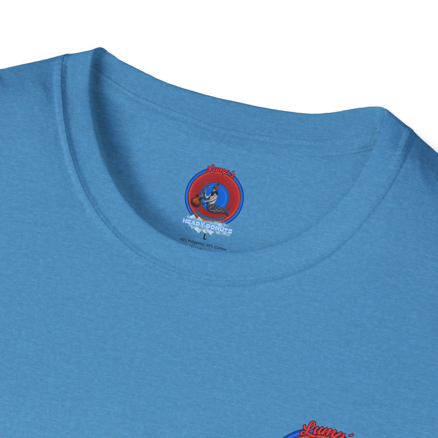 Classic Donut Tee - Unisex Soft-Style - "Lump's Heady Donuts Logo" - series 1.0  - red donut