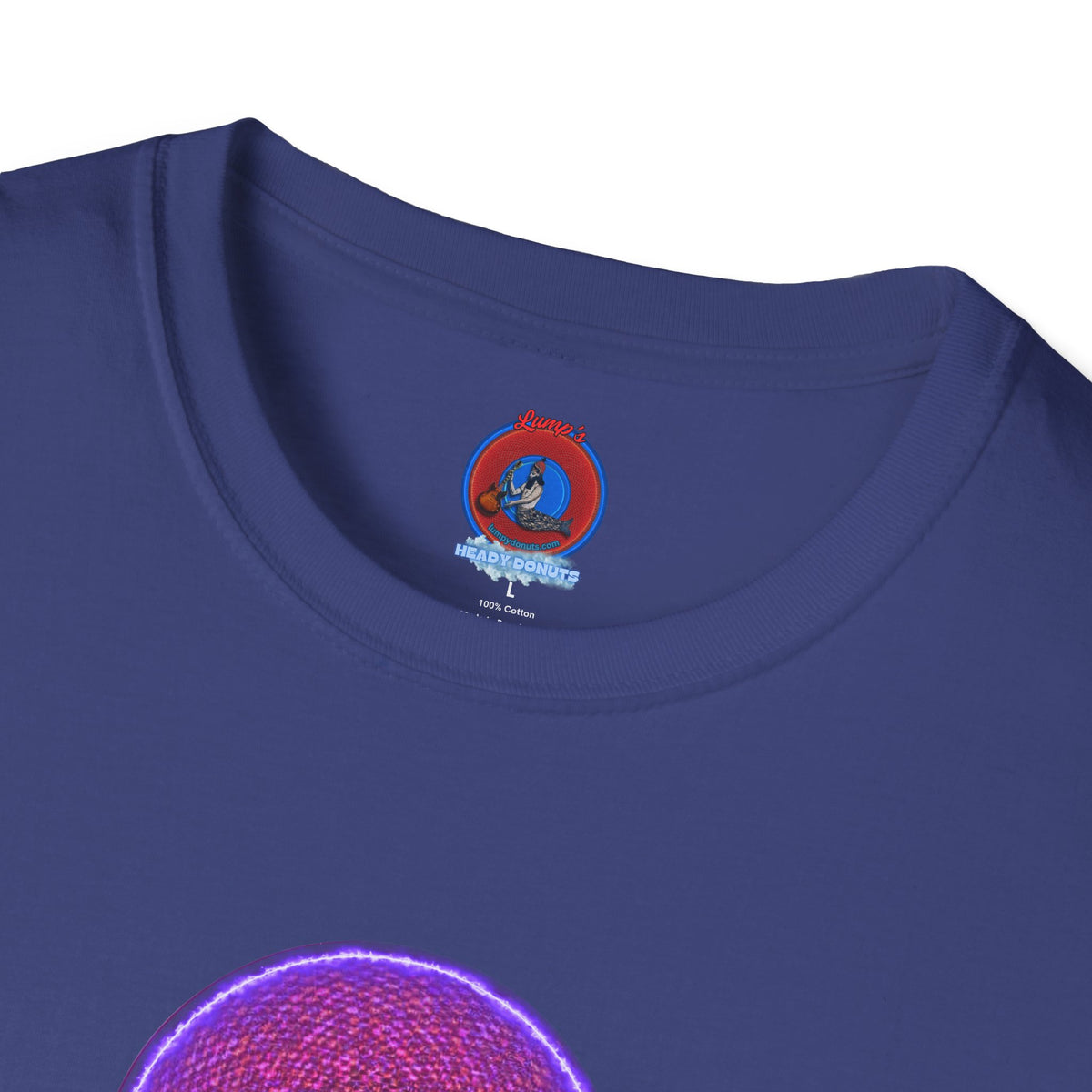 Classic Donut Tee - Unisex Soft-Style - "The Frankenstein Donut - It's Alive! " - series 1.0  - purple-ish donut