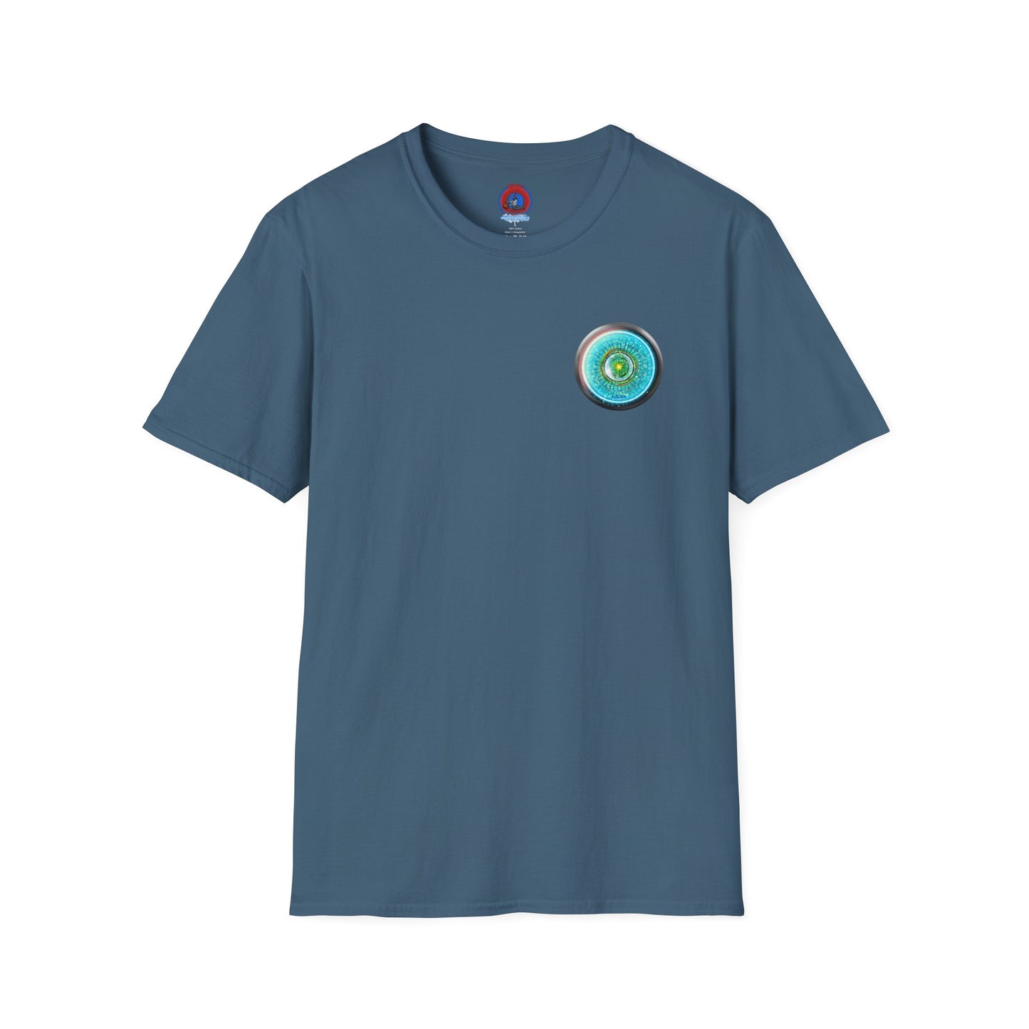 Classic Donut Tee - Unisex Soft-Style - "Donut of Life Tee" - vivid turquoise tube donut - variant 3