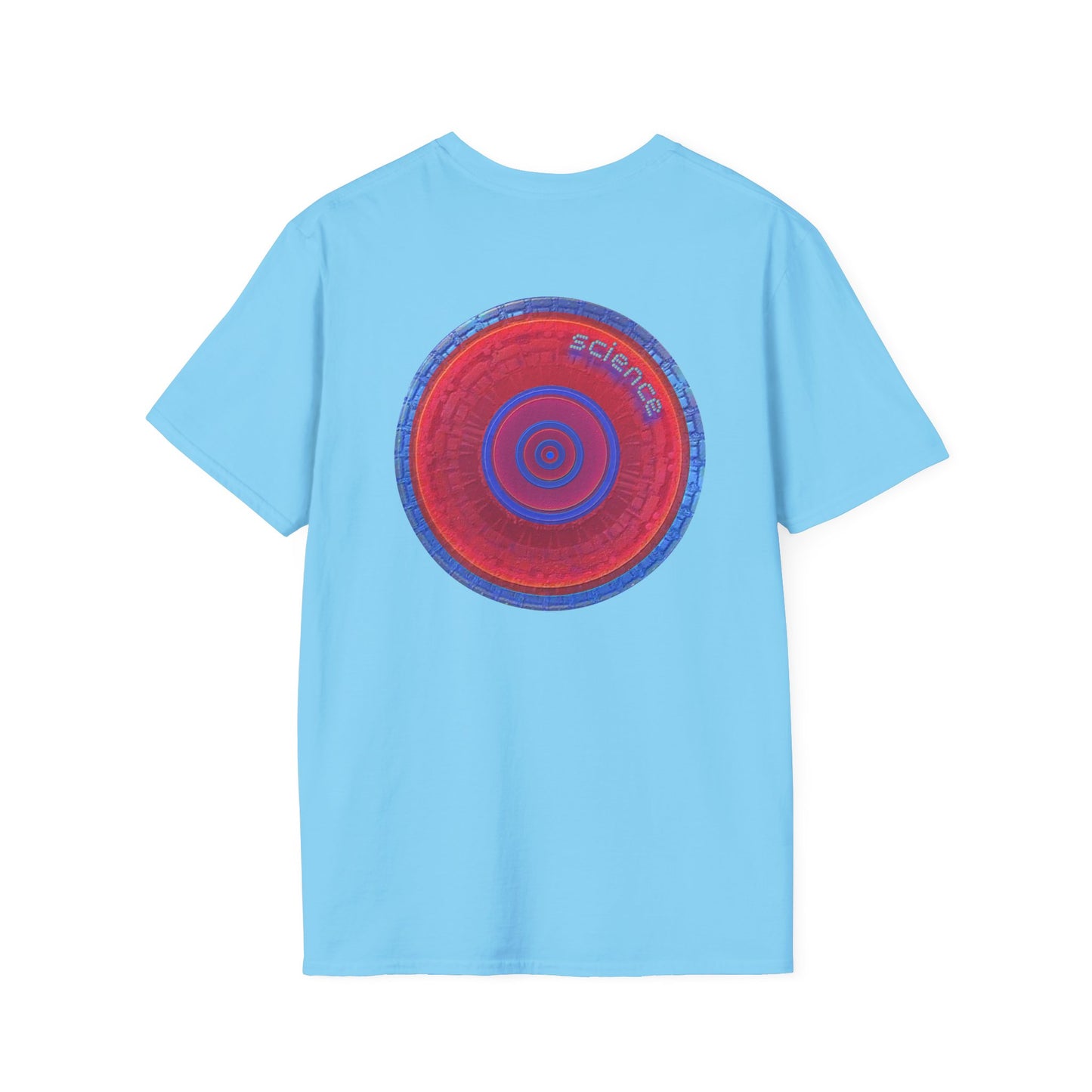 Classic Donut Tee - Unisex Soft-Style - "Tube Donuts" - series 1.0 - red donut/lighter blue bordering