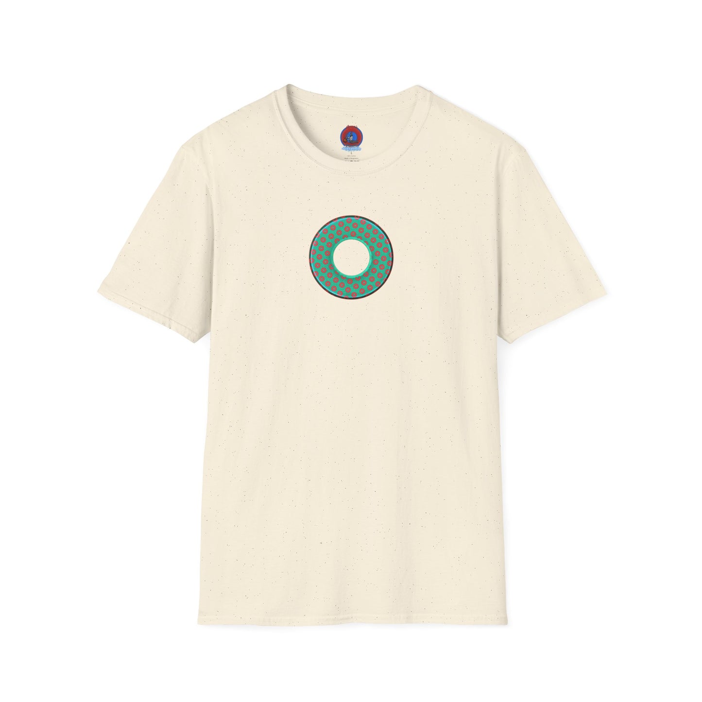 Plain Donuts/Unisex Soft-Style - "Plain Electric Paradoxical Donuts" - light green/red donuts