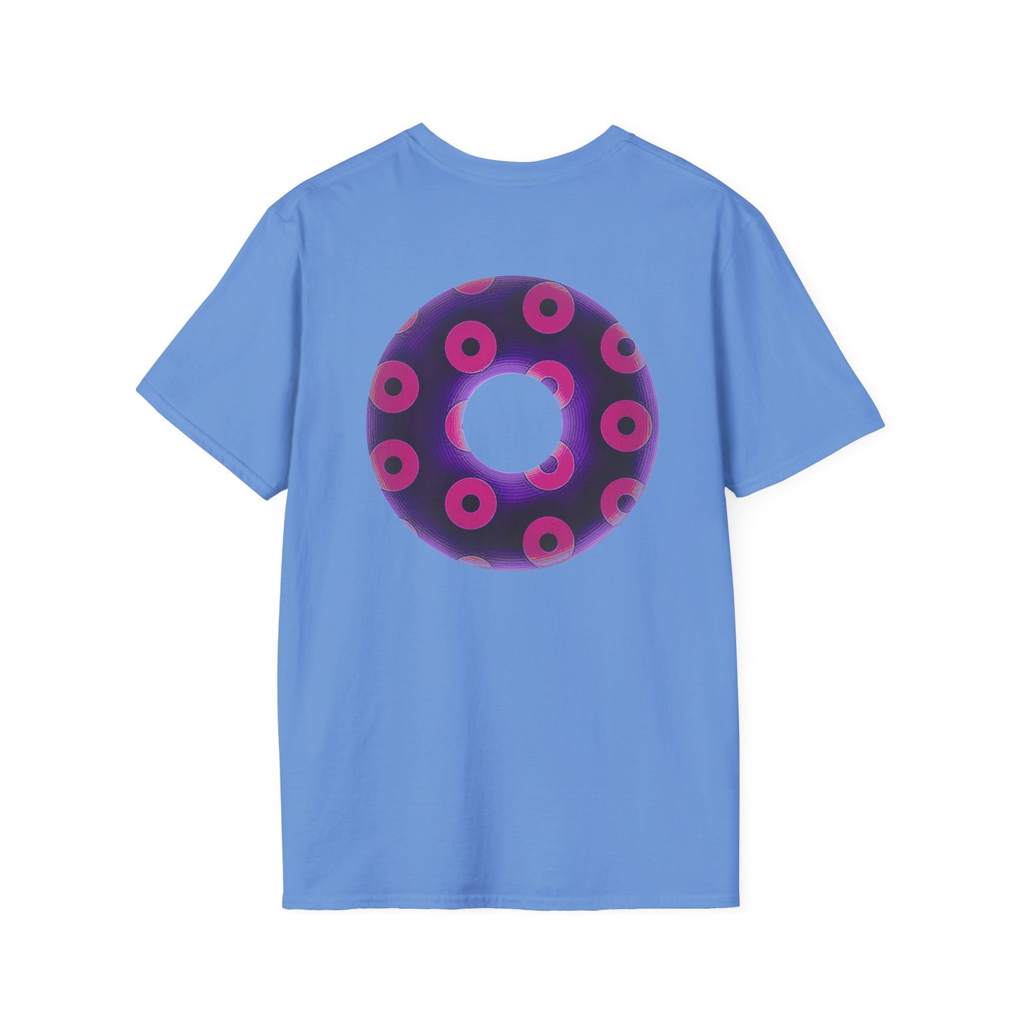 Plain Donuts/Unisex Soft-Style - "Plain Blimpy Paradoxical Donuts" - dark purple/bright magenta donuts
