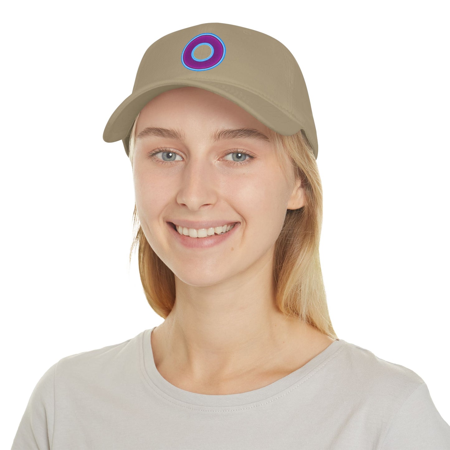 Lumpy Donut Baseball Cap - "Plain [Mary] Jane" - rustic dark purple blue donut w/