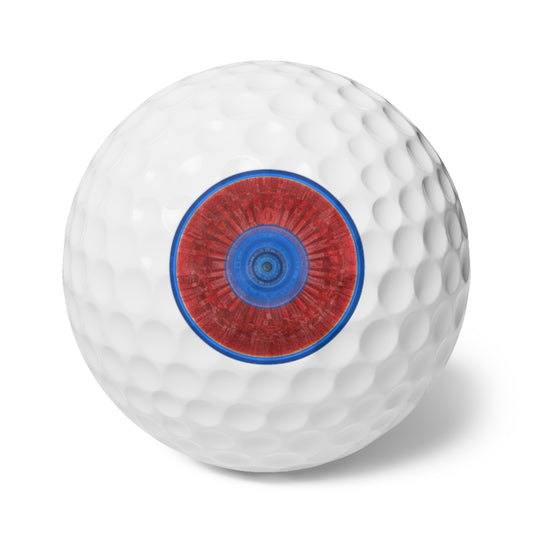 Lumpy Donut Golf Balls - 6-pack - "The Tubular Golf Ball" - red tube donut