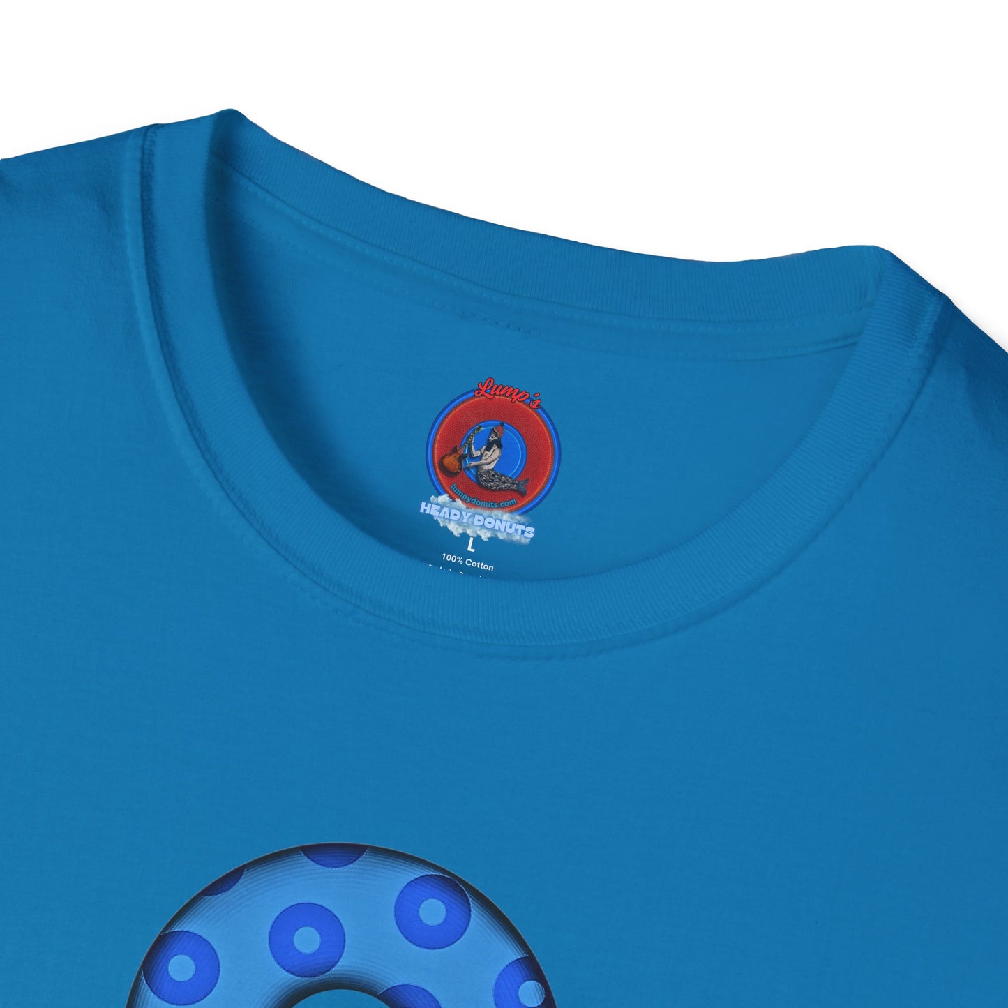 Plain Donuts/Unisex Soft-Style - "Plain Blimpy Paradoxical Donuts" - blue/light blue donuts
