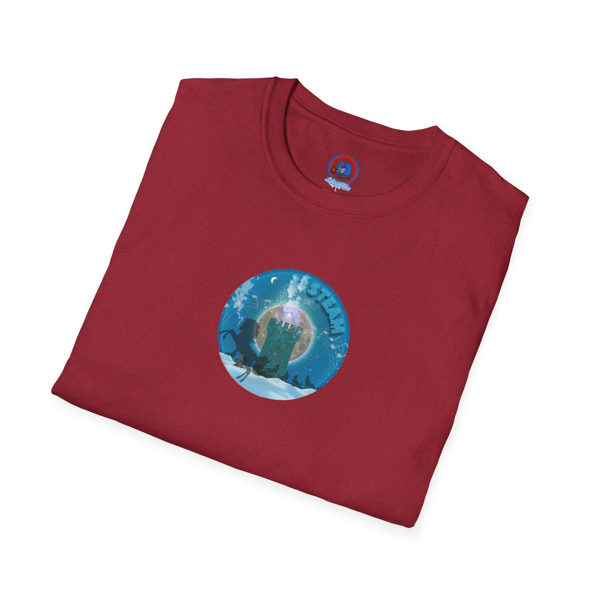 Classic Donut Tee - Unisex Soft-Style - "Steaming Fresh Donuts" - series 1.0 - vivid blue donut