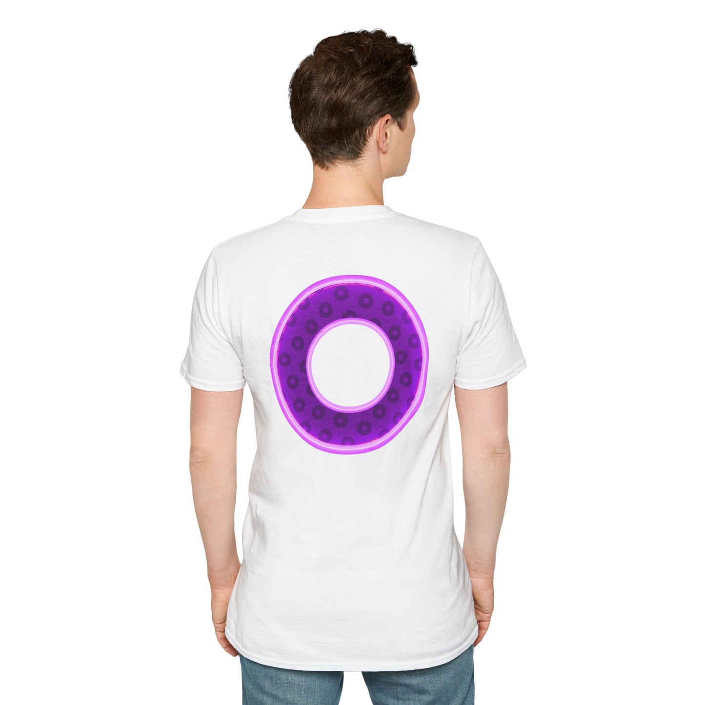 Plain Donuts/Unisex Soft-Style - "Plain Wide Mouthed Paradoxical Donuts" - dark purple/light purple donuts