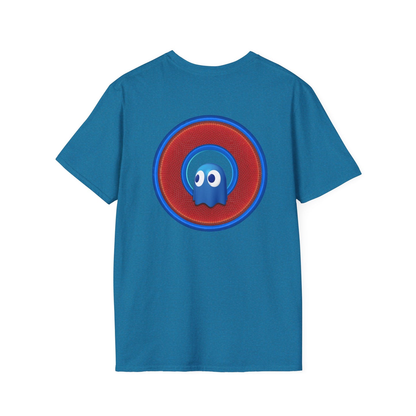 Classic Donut Tee - Unisex Soft-Style - "The Story of the Donut - a Ghostly Good Time" - variant 2 - blue/blue donut