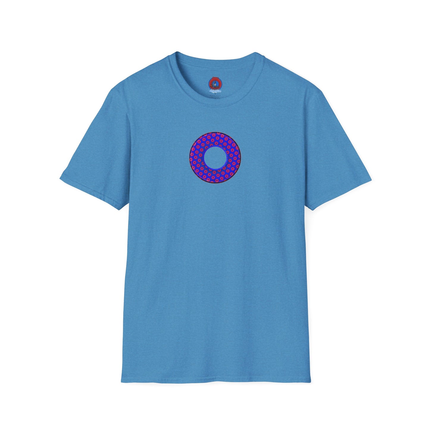 Plain Donuts/Unisex Soft-Style - "Plain Electric Paradoxical Donuts" - dark royal blue/red donuts