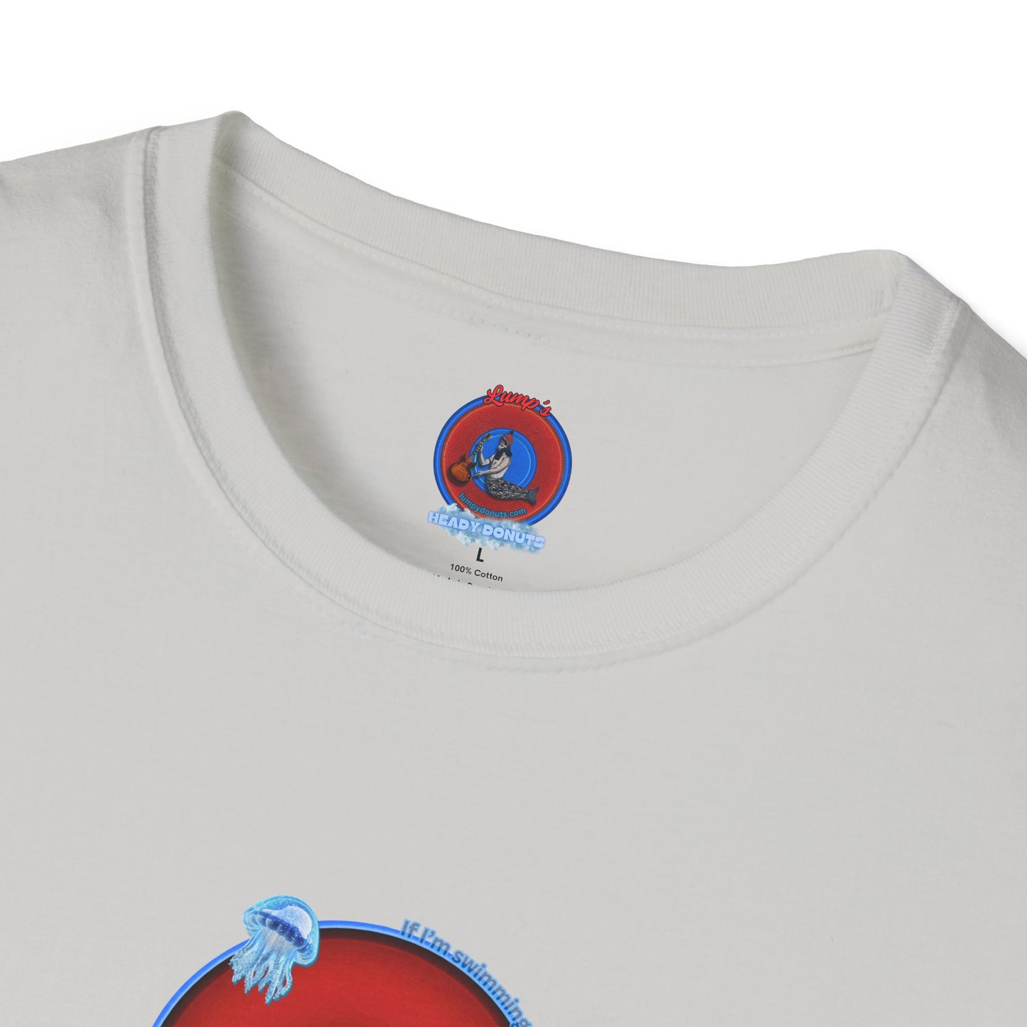 Classic Donut Tee - Unisex Soft-Style - "The Swimmer's Donut" - plump red donut