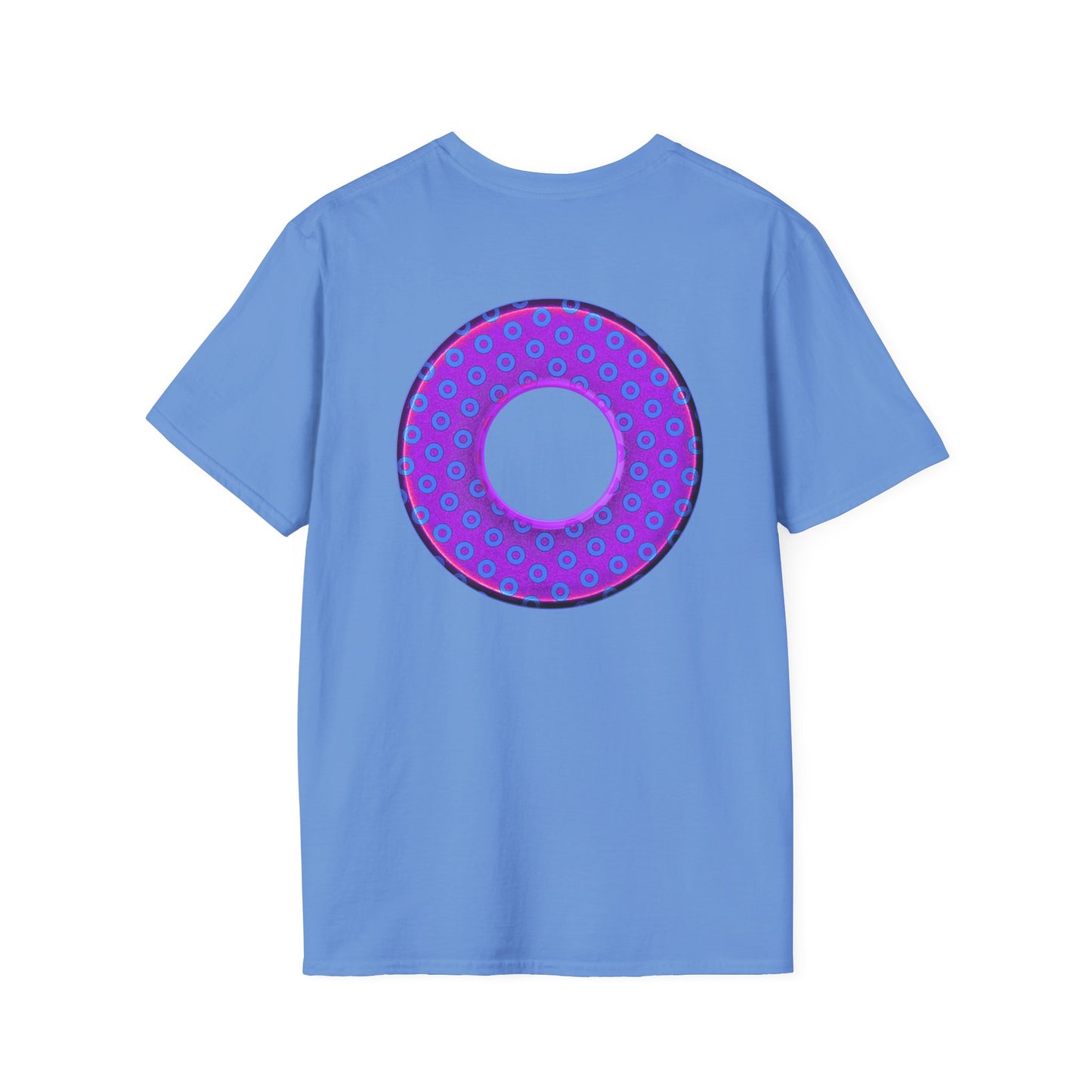 Plain Donuts/Unisex Soft-Style - "Plain Electric Paradoxical Donuts" - bright purple/blue donuts