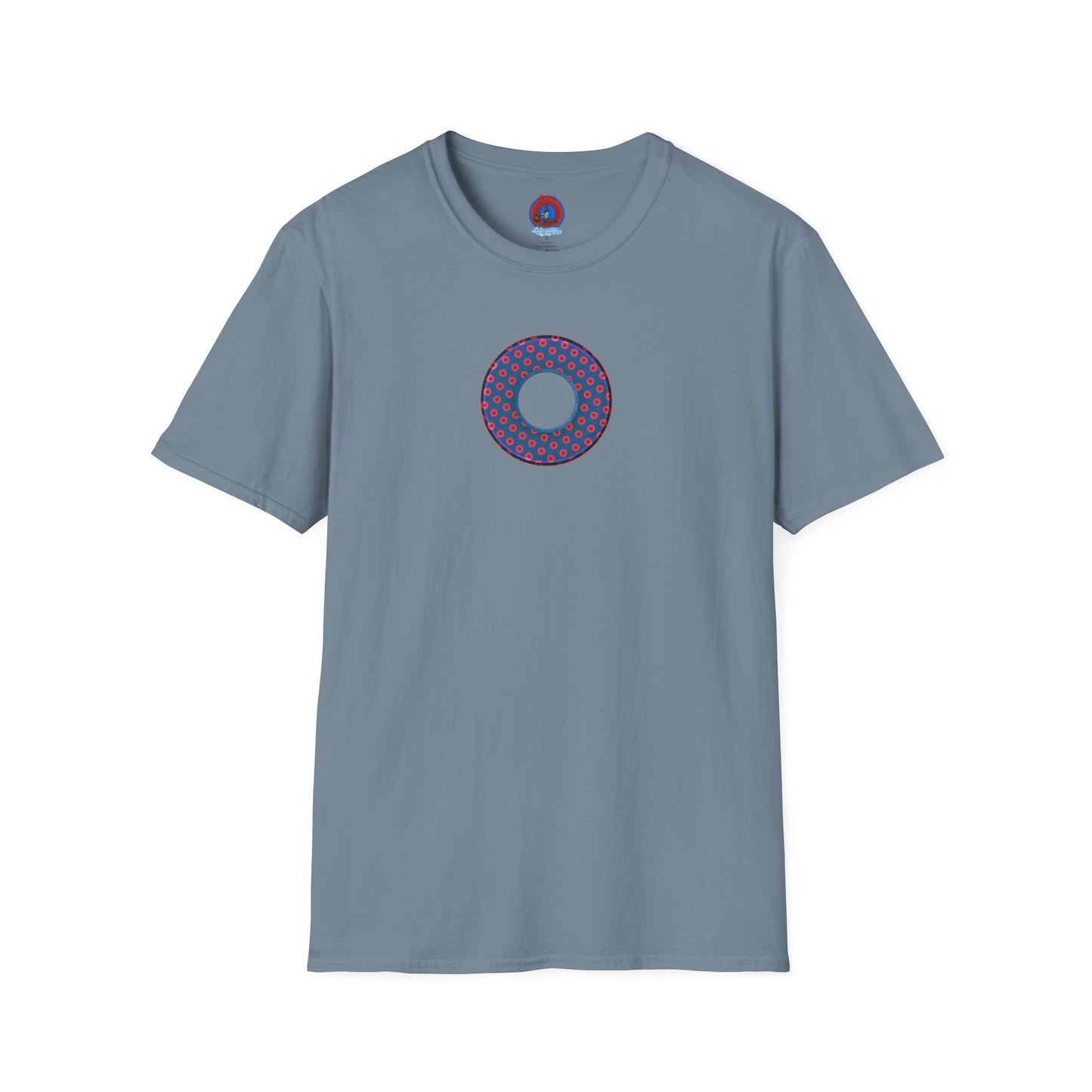 Plain Donuts/Unisex Soft-Style - "Plain Electric Paradoxical Donuts" - dark blue/red donuts