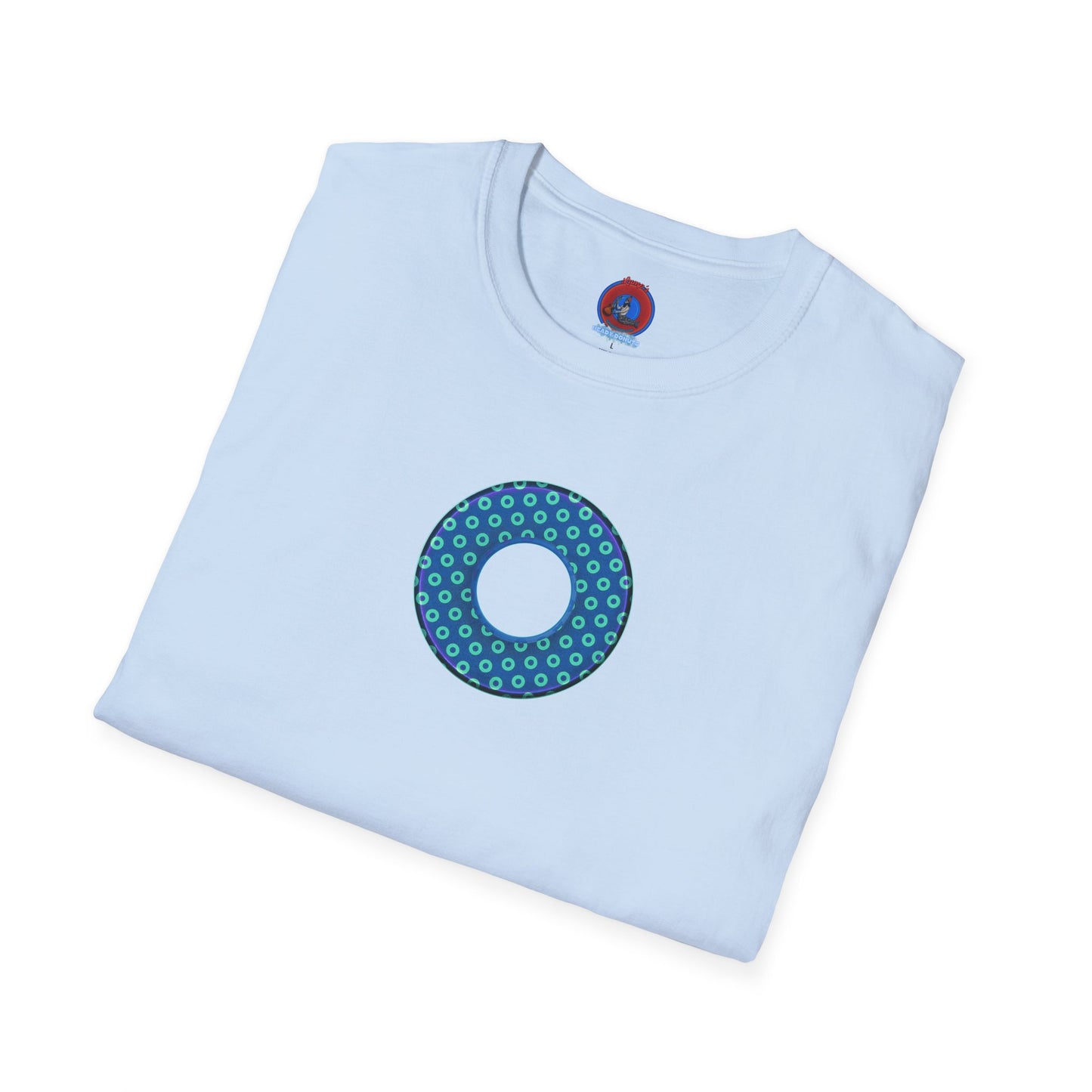 Plain Donuts/Unisex Soft-Style - "Plain Electric Paradoxical Donuts" - blue/seafoam green donuts