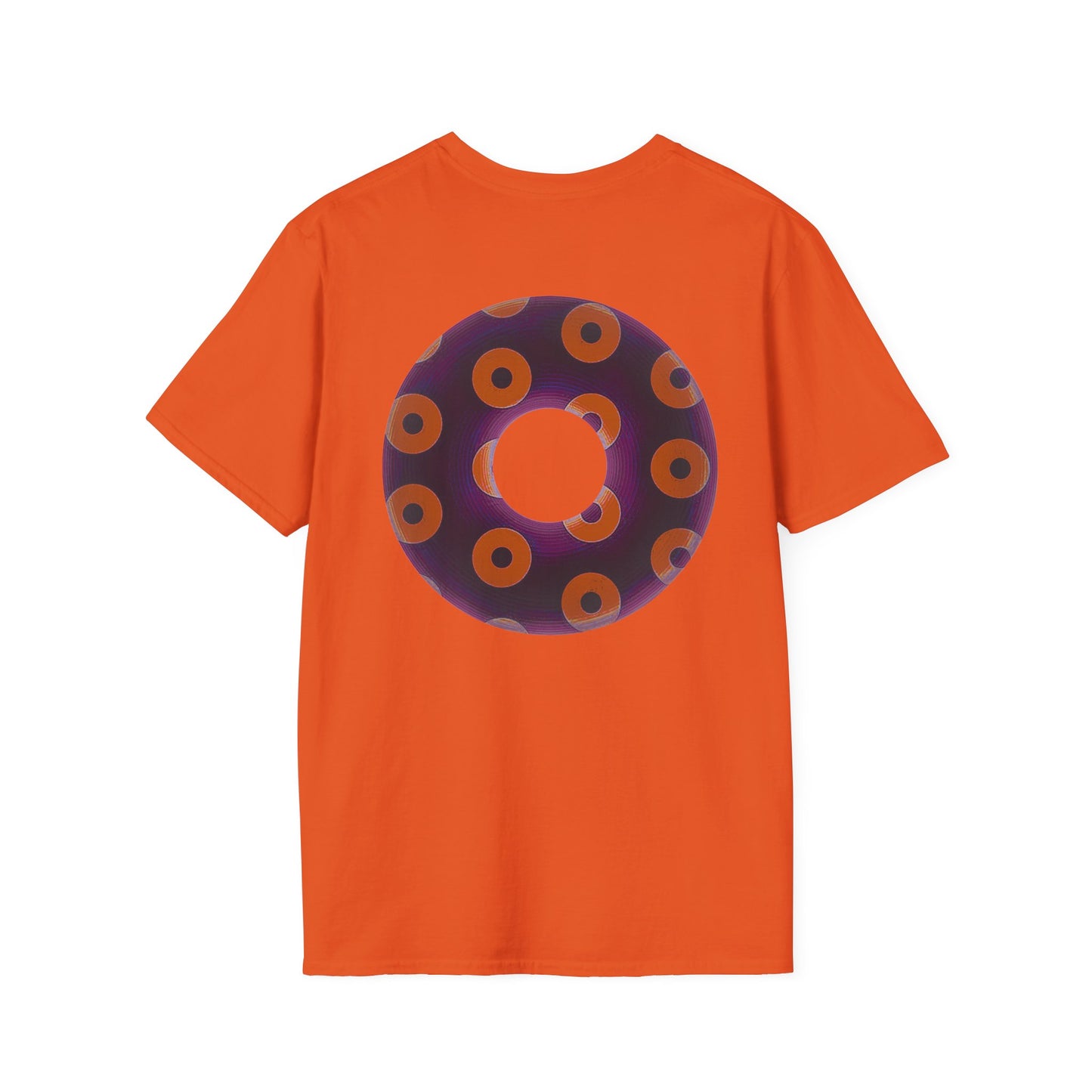 Plain Donuts/Unisex Soft-Style - "Plain Blimpy Paradoxical Donuts" - dark red-purple/orange donuts