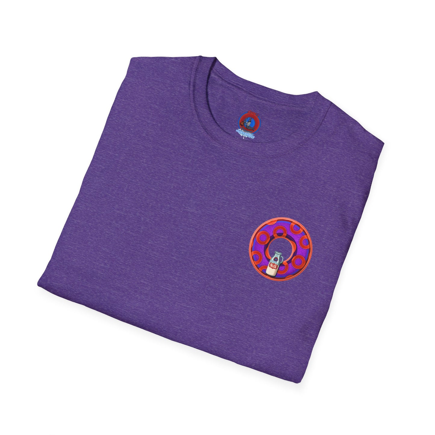 Classic Donut Tee - Unisex Soft-Style - "Wooked Cream - YEMSG Donut " -purple/red rustic paradox donut - variant 6
