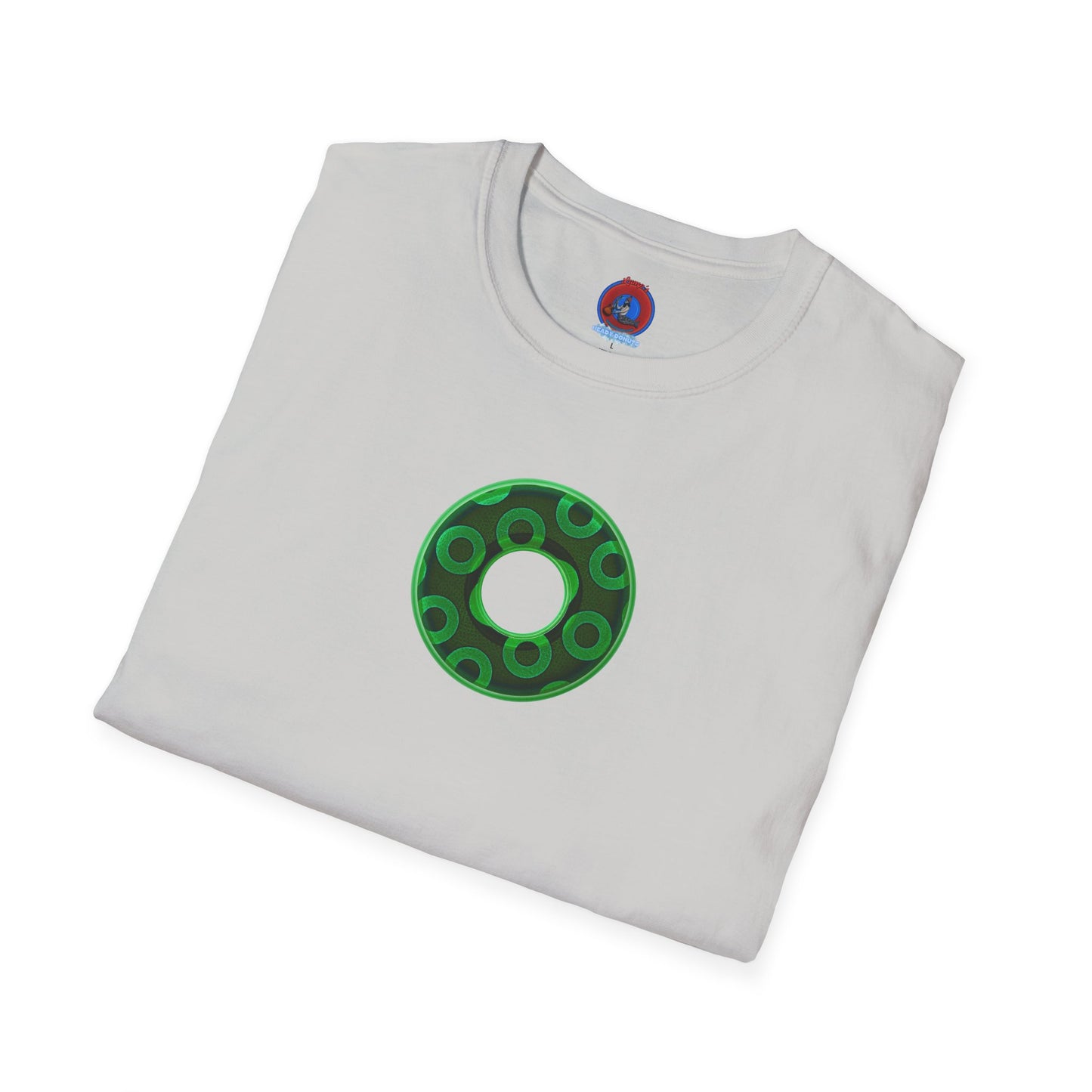 Plain Donuts/Unisex Soft-Style - "Plain Rustic Paradoxical Donuts" - light green/dark green donuts