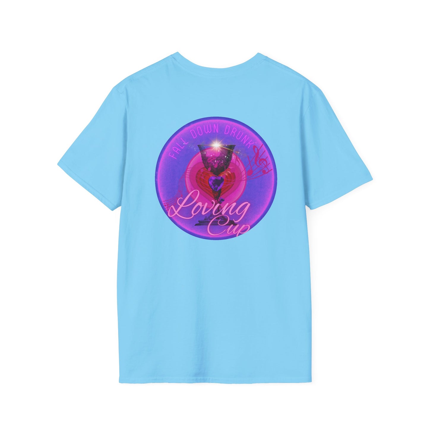 Classic Donut Tee - Unisex Soft-Style - "The Loving Donut' - vivid purple/magenta donut