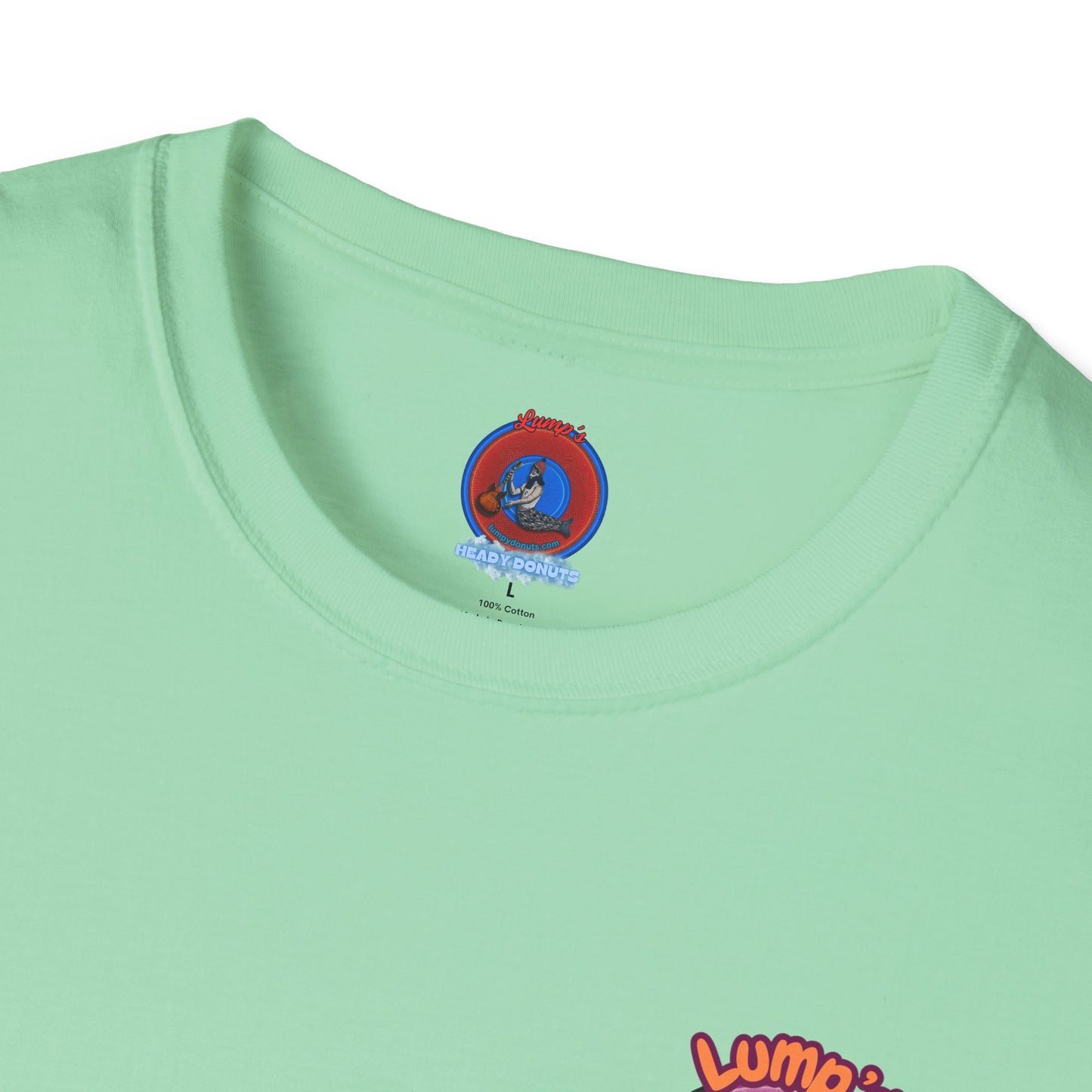 Classic Donut Tee - Unisex Soft-Style - "Lump's Official Charitable Donut" - series 1.0  - magenta donut [*100 to general charity fund]