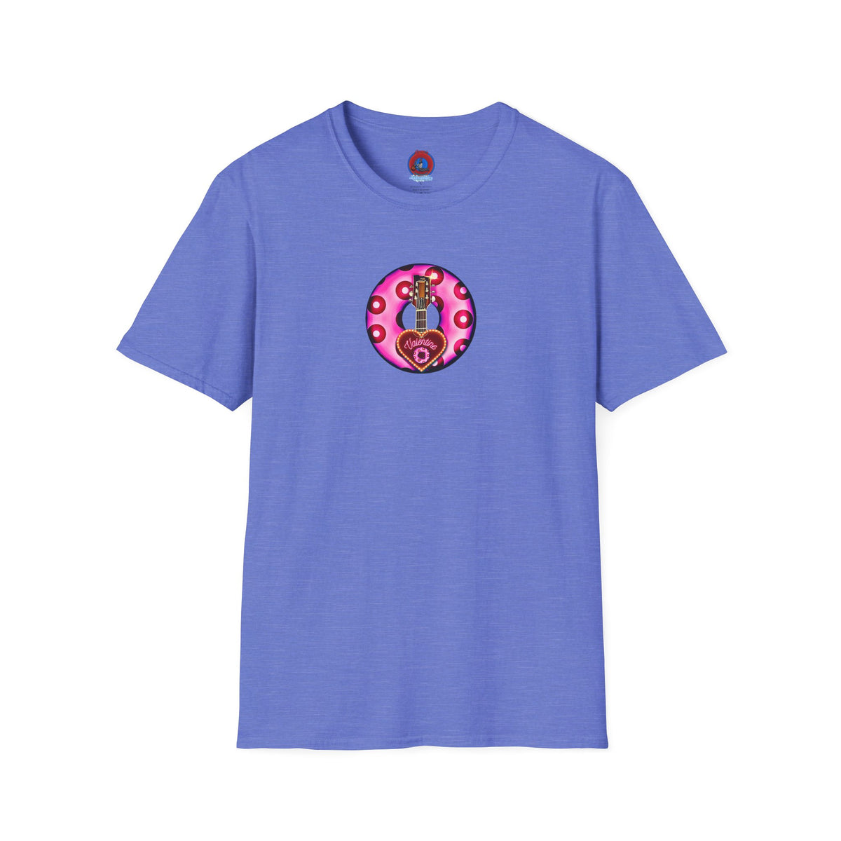 Classic Donut Tee - Unisex Soft-Style - "Would You Be My Donut?" - paradoxical bubblegum pink/red donut - variant 2