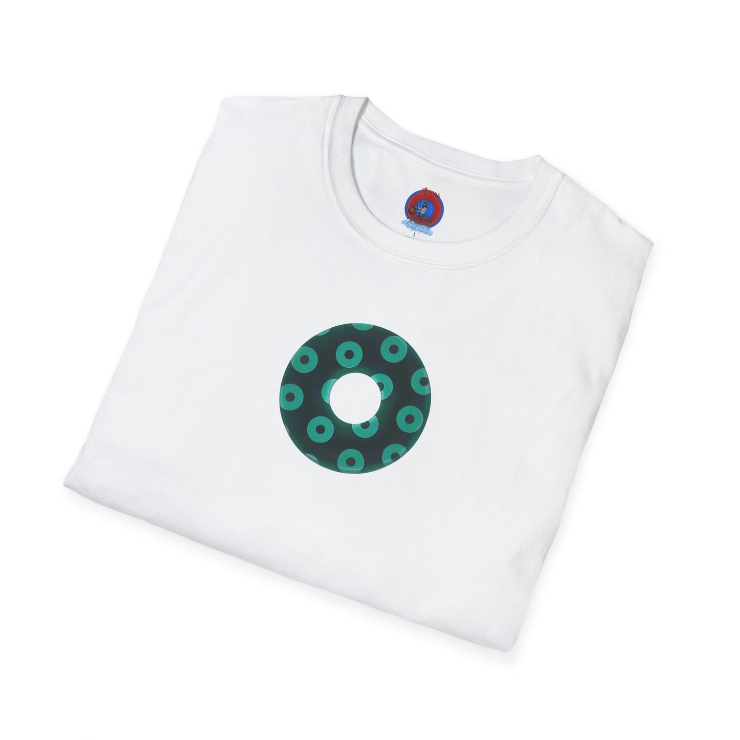 Plain Donuts/Unisex Soft-Style - "Plain Blimpy Paradoxical Donuts" - dark green/seafoam green donuts