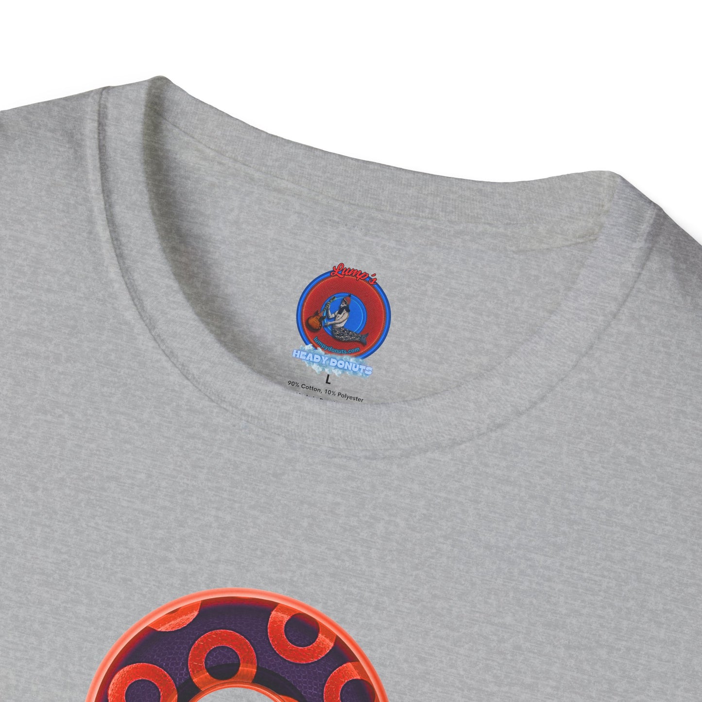 Plain Donuts/Unisex Soft-Style - "Plain Rustic Paradoxical Donuts" - red/midnight blue donuts