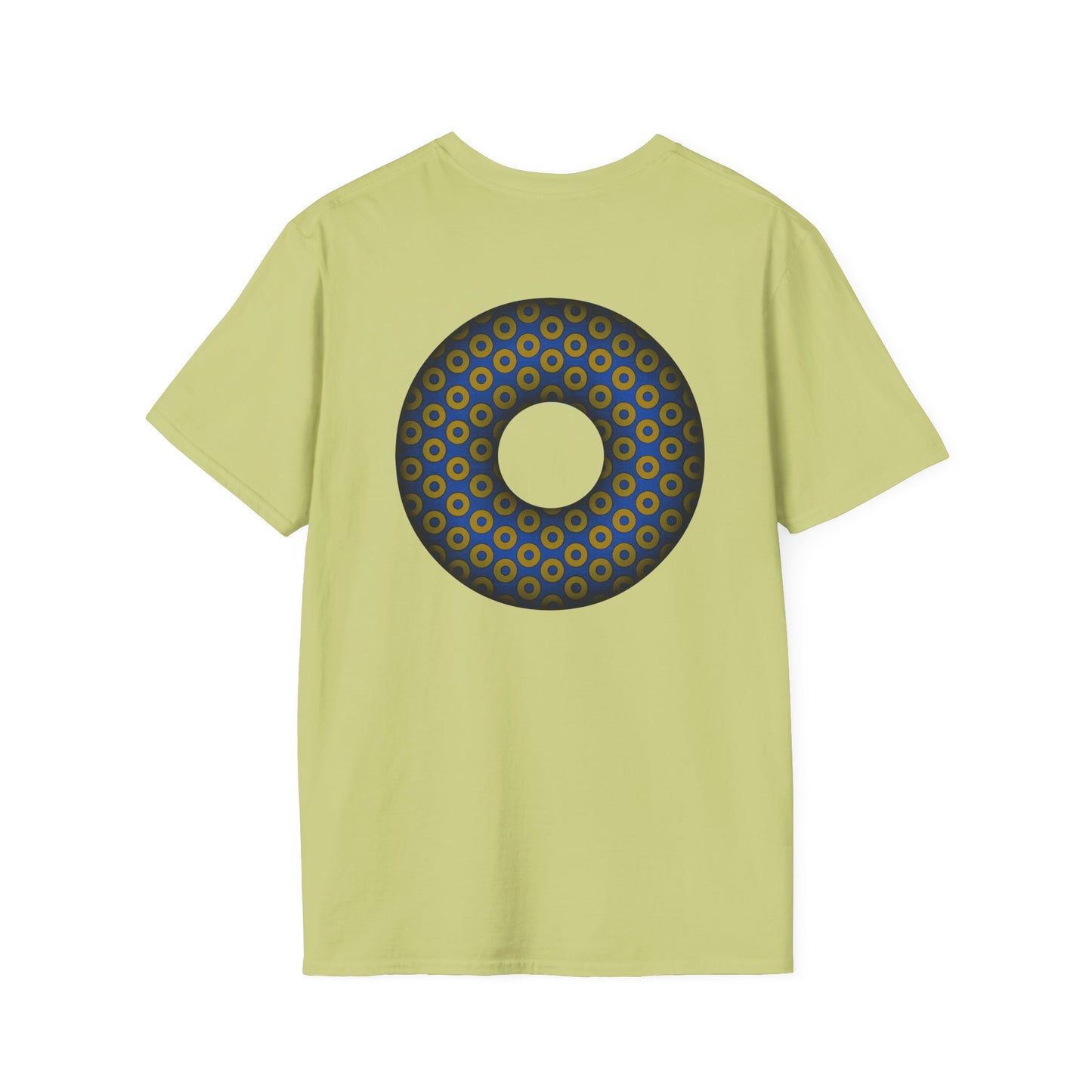 Plain Donuts/Unisex Soft-Style - "Plain Paradoxical Grided Donuts" - bronze/dark blue donuts
