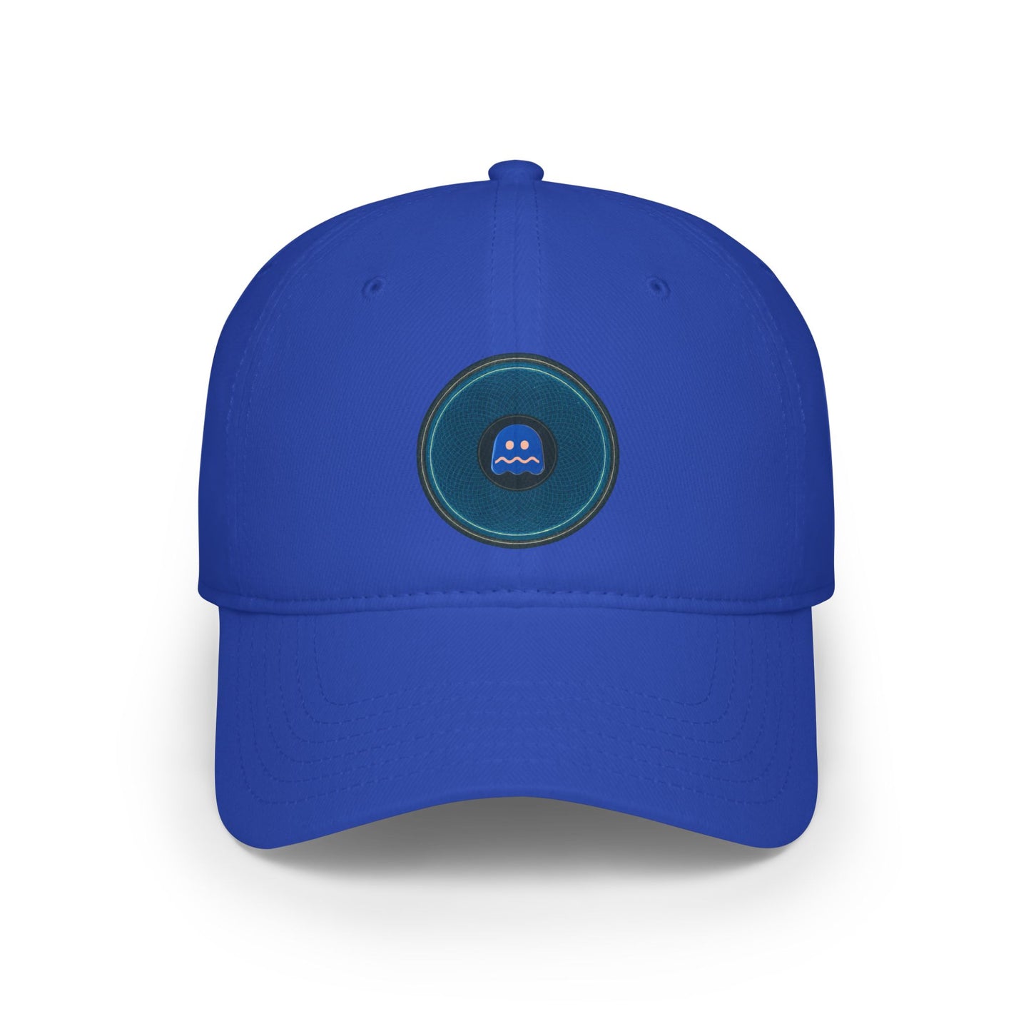Lumpy Donut Baseball Cap - "Ghosted Donut Cap" - blue/black symmetrical donut w/
