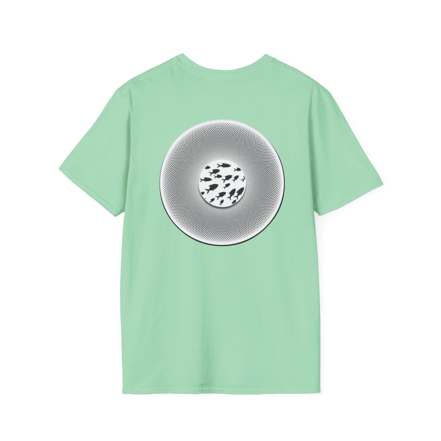 Classic Donut Tee - Unisex Soft-Style - "If I'm Swimming By" - variant 1 - white - textured donut