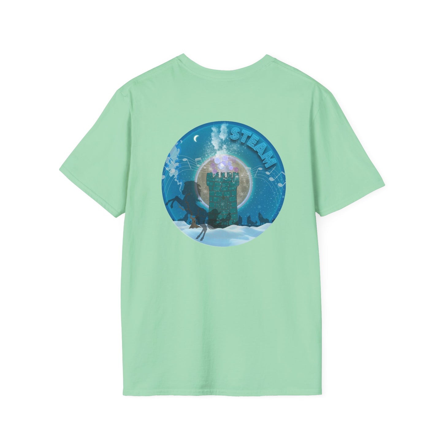 Classic Donut Tee - Unisex Soft-Style - "Steaming Fresh Donuts" - series 1.0  - blue donut