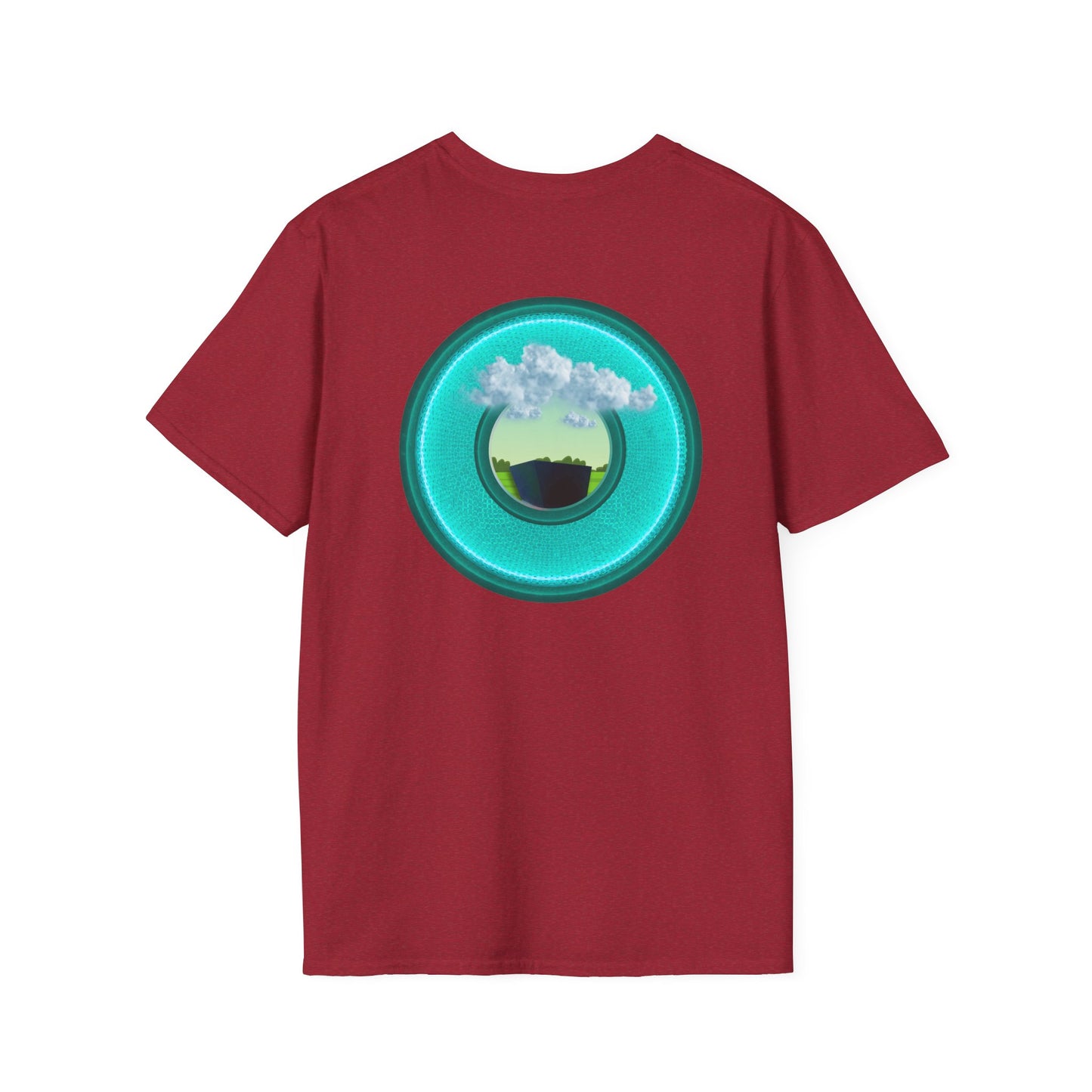 Classic Donut Tee - Unisex Soft-Style - "Got Rhombus?" - series 1.0  - variant 1 - turquoise/teal donut