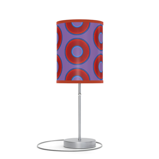 Lumpy Accent Lamps - red vivid donuts w/light purple background