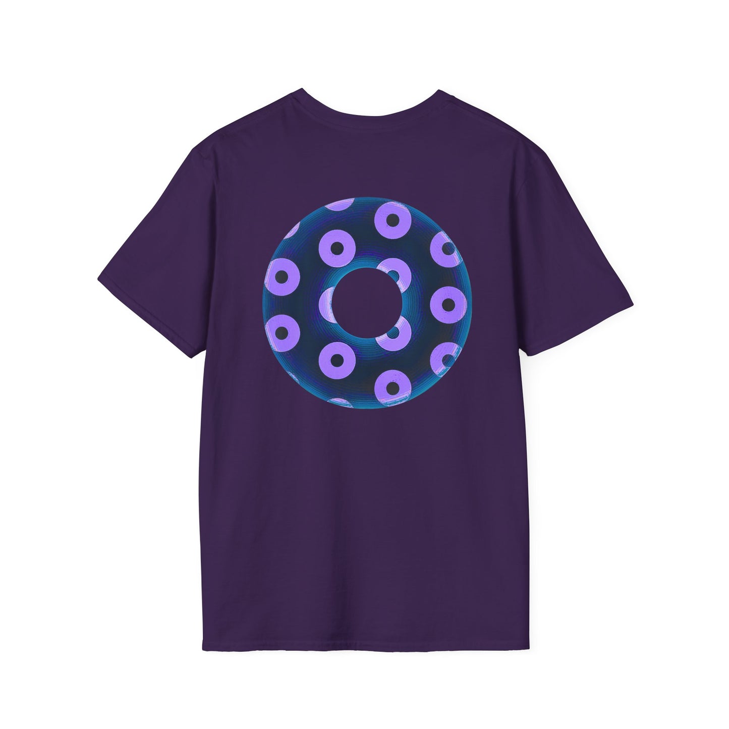Plain Donuts/Unisex Soft-Style - "Plain Blimpy Paradoxical Donuts" - dark blue/light purple donuts