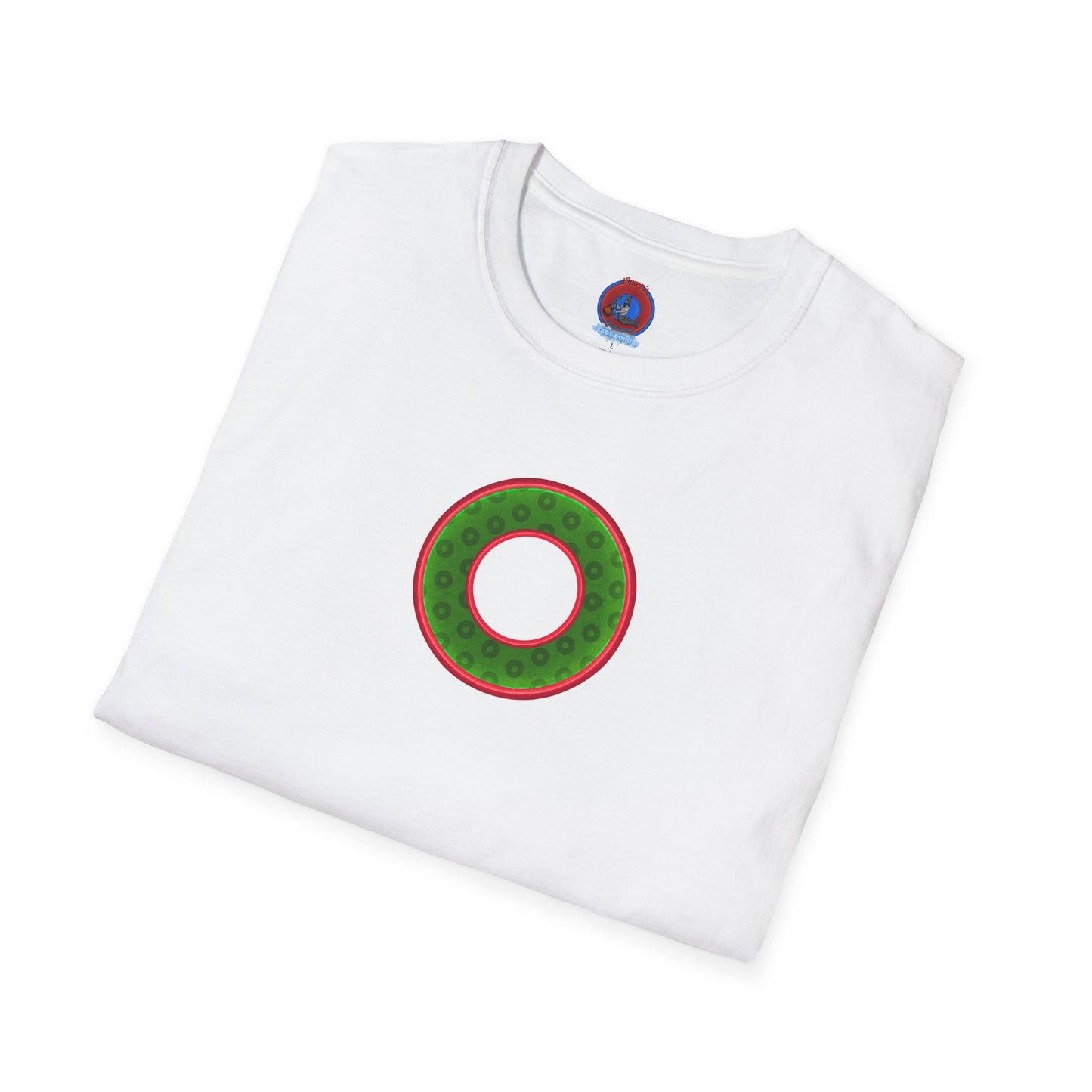 Plain Donuts/Unisex Soft-Style - "Plain Wide Mouthed Paradoxical Donuts" - Irish green/red donuts