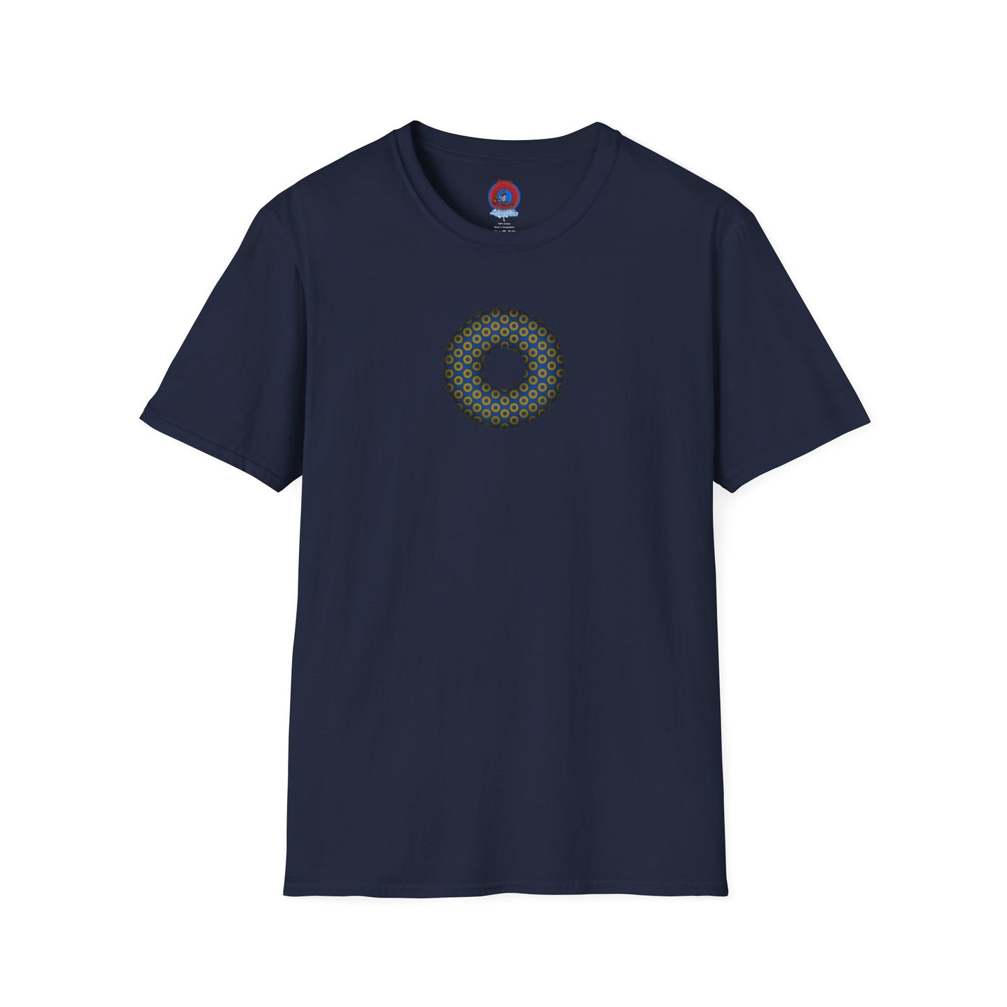 Plain Donuts/Unisex Soft-Style - "Plain Paradoxical Grided Donuts" - bronze/dark blue donuts