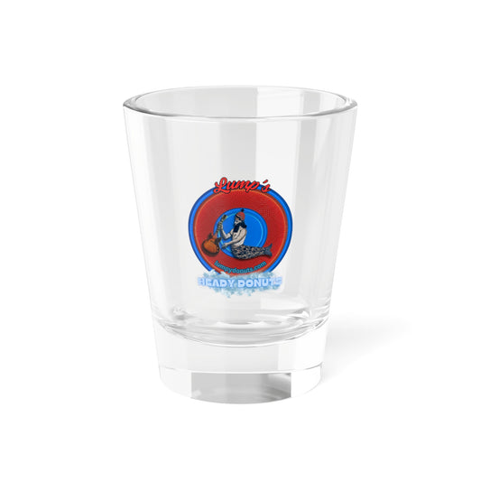 Bad Fhishy Too - "Lump's Heady Logo" - Shot Glass, 1.5oz - rustic red donut