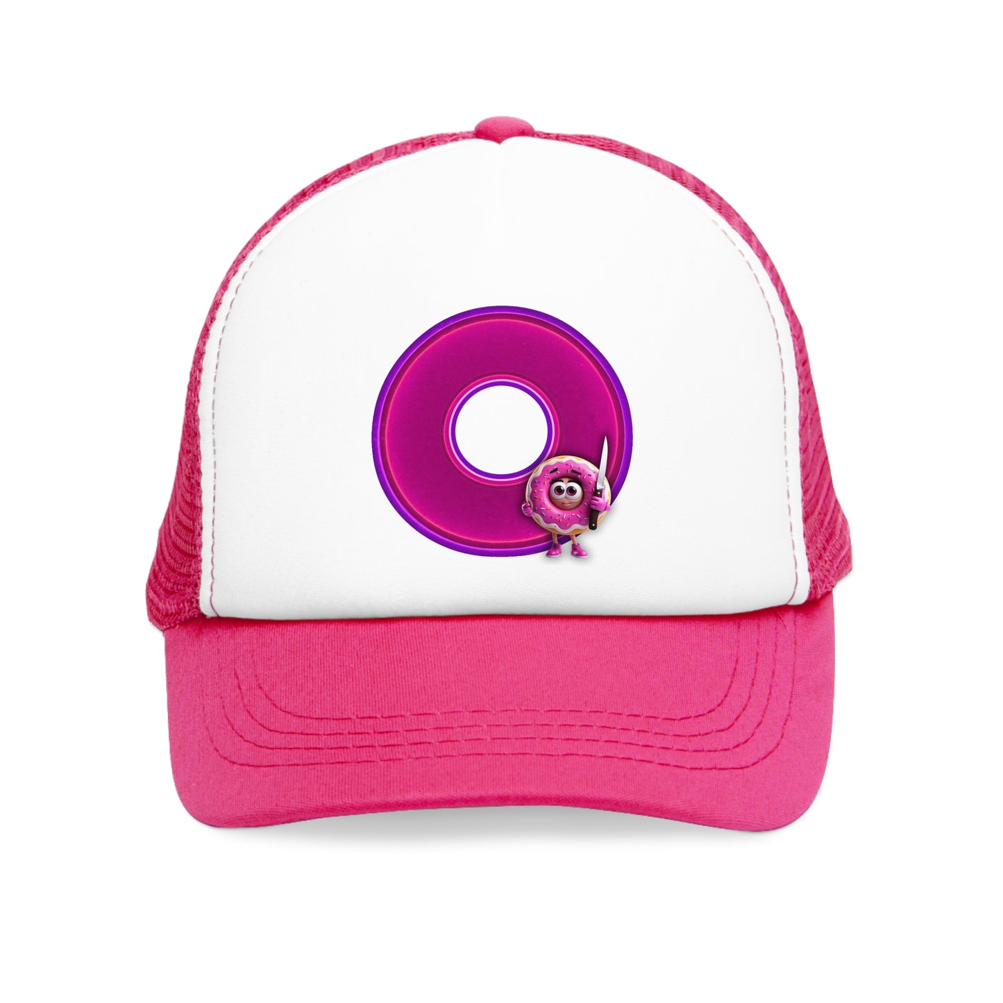 Lumpy Trucker Hat - "My Phriend the Donut" - variant 3 - magenta/purple