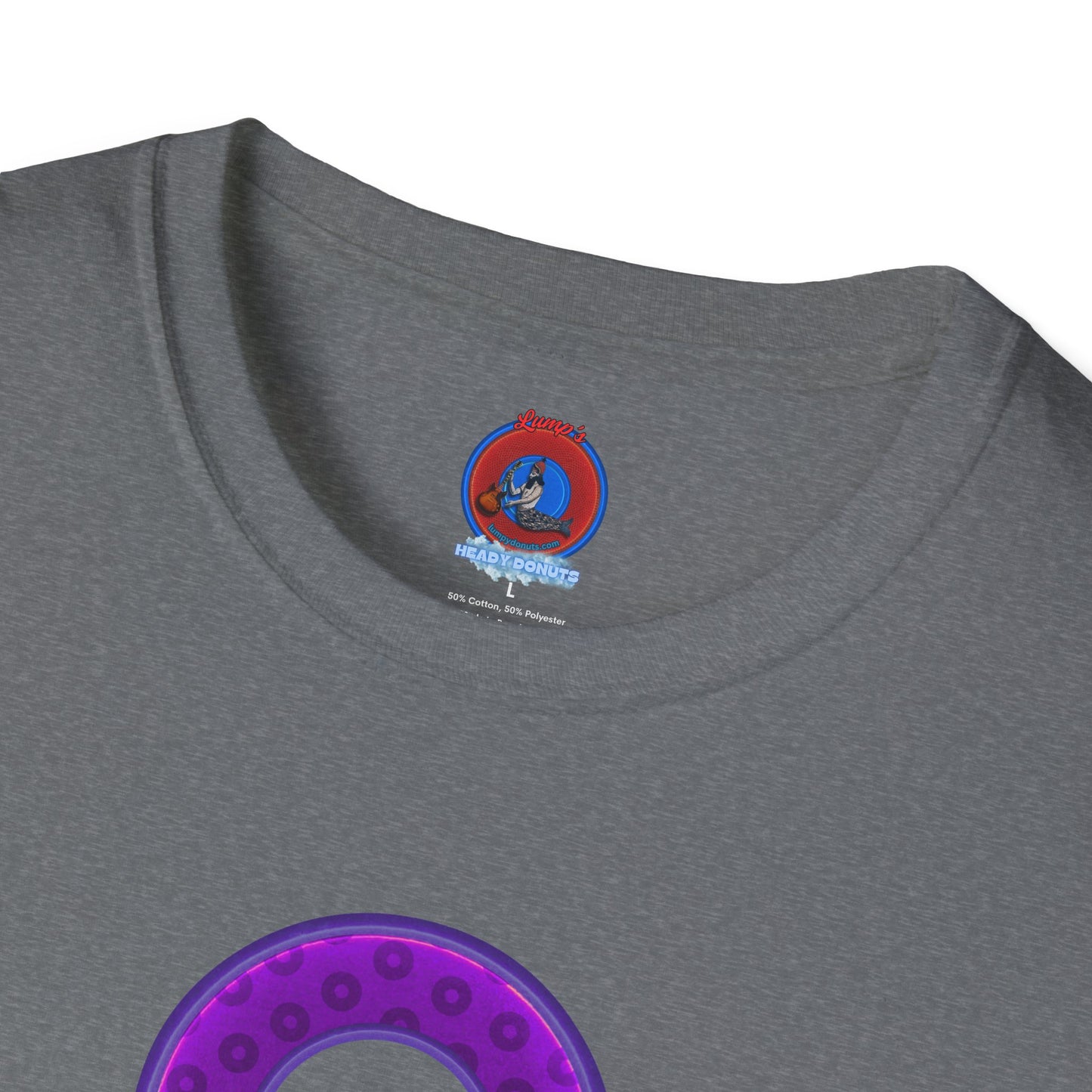 Plain Donuts/Unisex Soft-Style - "Plain Wide Mouthed Paradoxical Donuts" - purple/dark purple donuts