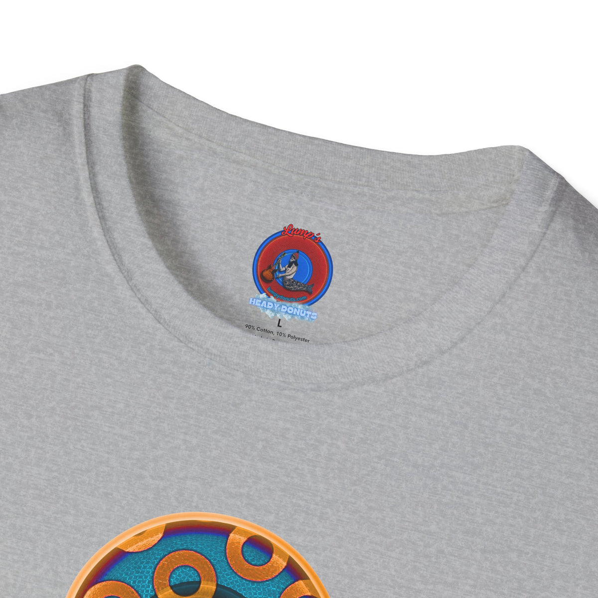 Classic Donut Tee - Unisex Soft-Style - "Wooked Cream - YEMSG Donut " -blue/orange rustic paradox donut - variant 4