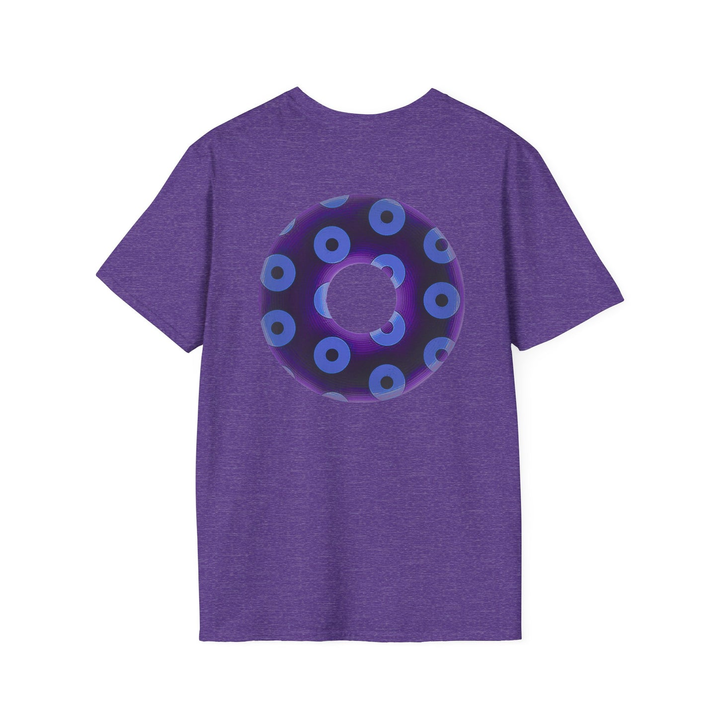 Plain Donuts/Unisex Soft-Style - "Plain Blimpy Paradoxical Donuts" - dark purple/Carolina blue donuts