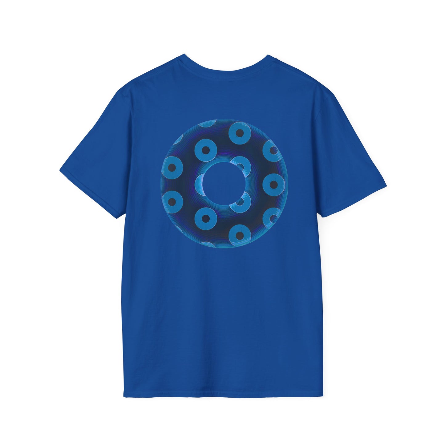 Plain Donuts/Unisex Soft-Style - "Plain Blimpy Paradoxical Donuts" - dark blue/sky blue donuts