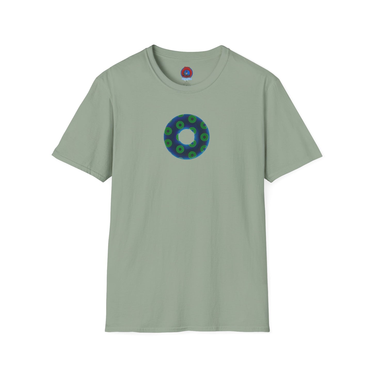 Plain Donuts/Unisex Soft-Style - "Plain Blimpy Paradoxical Donuts" - dark blue/lime green donuts
