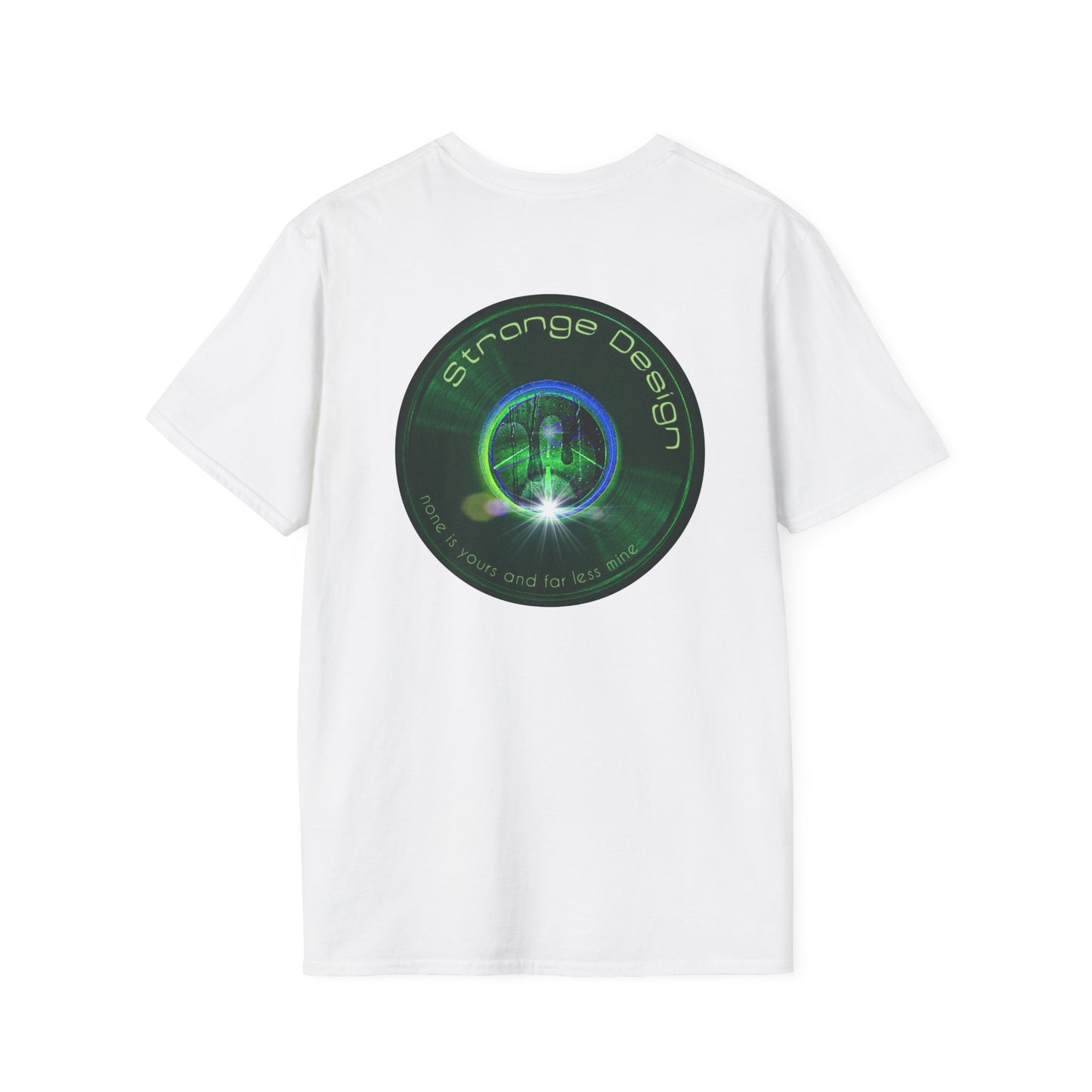 Classic Donut Tee - Unisex Soft-Style - "The Strangely Designed Donut Tee" - series 1.0 - green donut