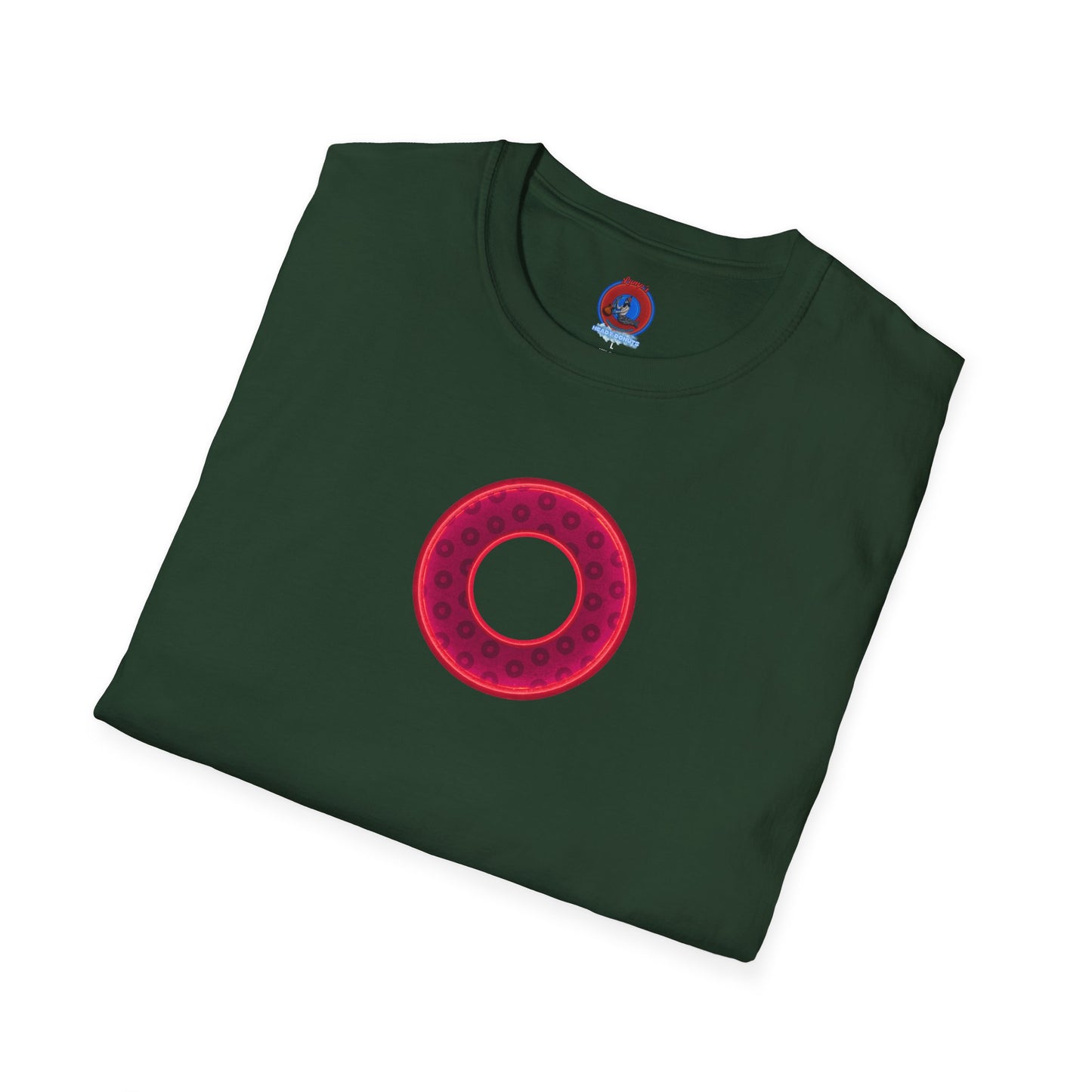 Plain Donuts/Unisex Soft-Style - "Plain Wide Mouthed Paradoxical Donuts" - dark red/bright red donuts